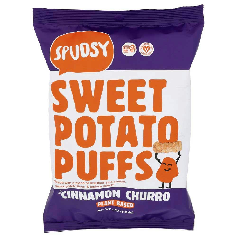 Spudsy Cinnamon Churro Sweet Potato Puffs - 4 Ounce (Pack of 12)