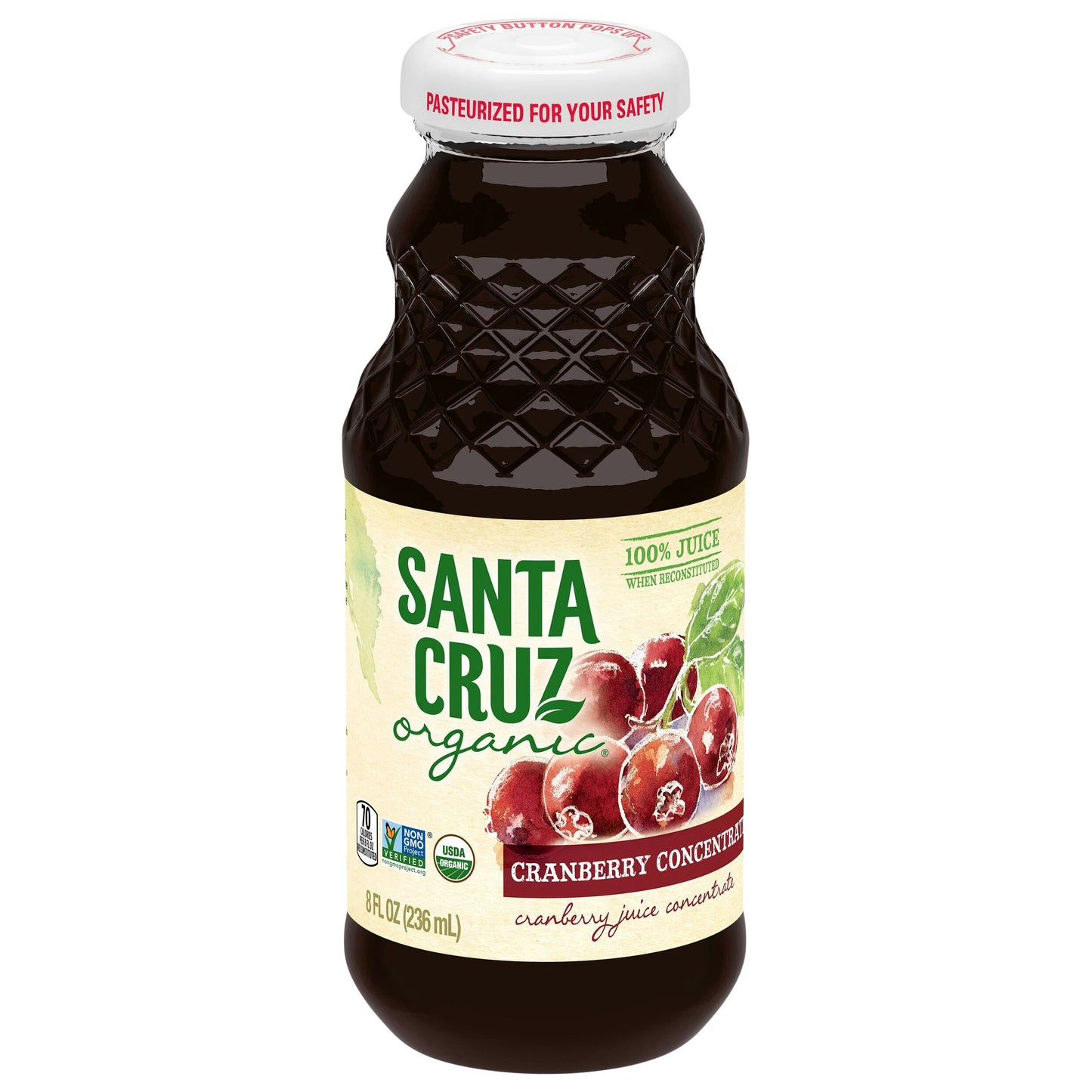 Santa Cruz Juice Concentrate Cranberry Organic 8 Fo Pack of 12