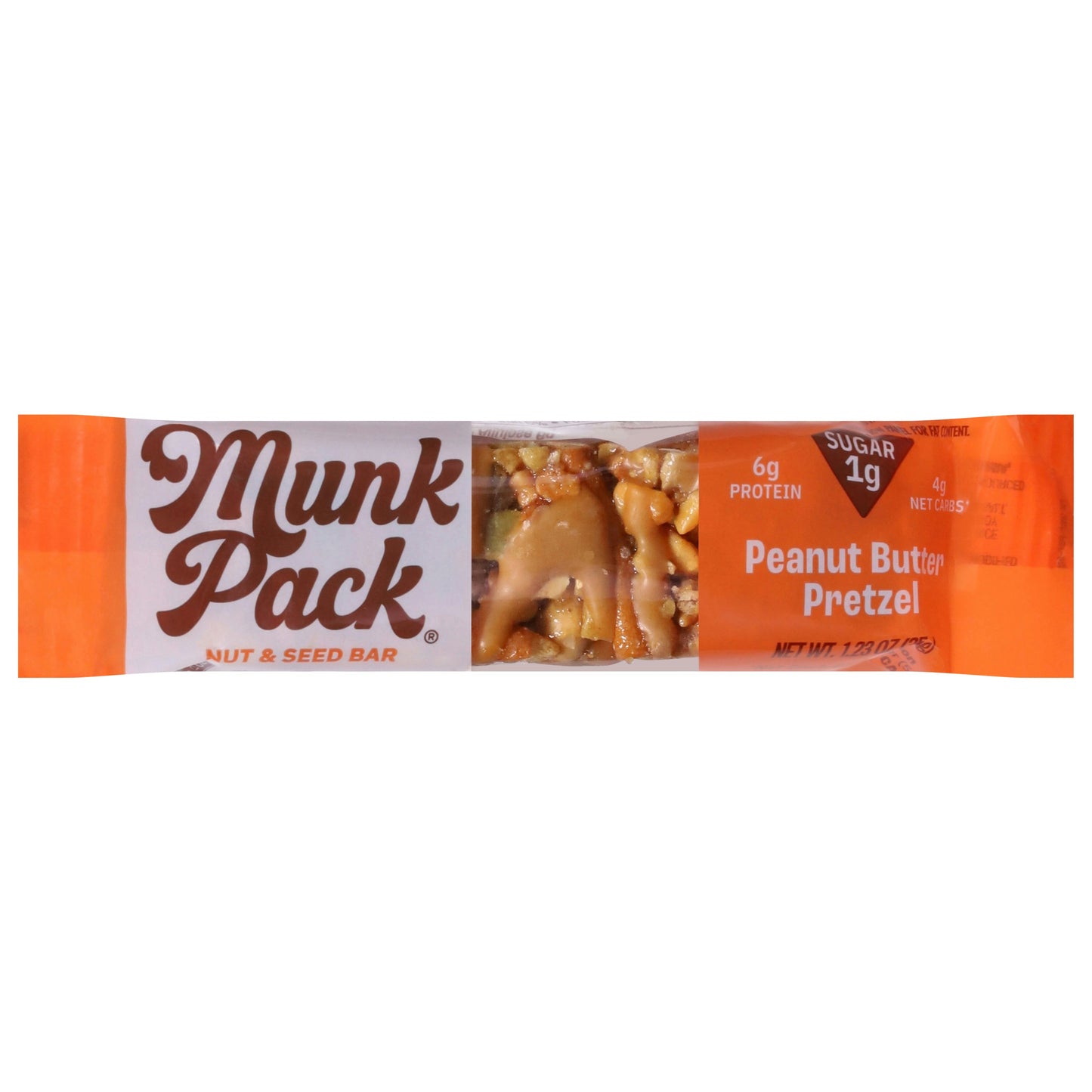 Munk Pack Bar Nut Seed Peanut Butter Pretzel 1.23 oz (Pack of 12)