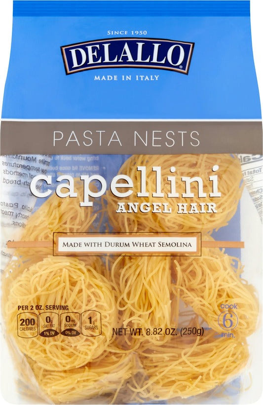 Delallo Pasta Cappellini D Angelo 8.82 Oz Pack of 12