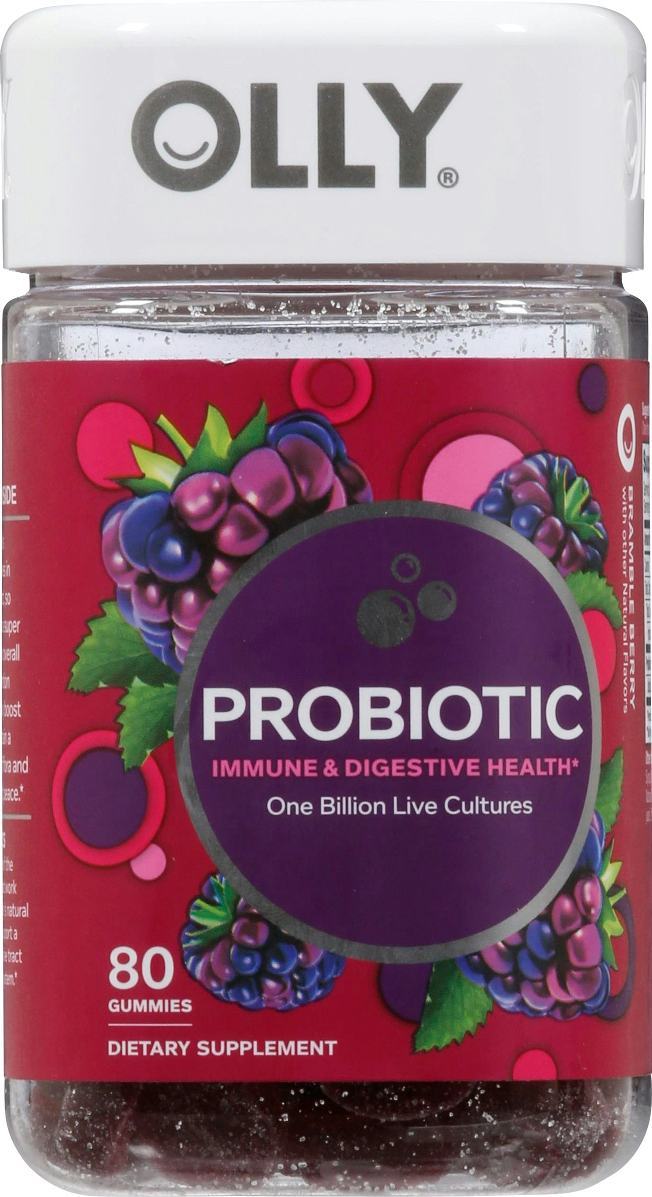 Olly Probiotic Gummy Berry 80 Ea (Pack of 3)