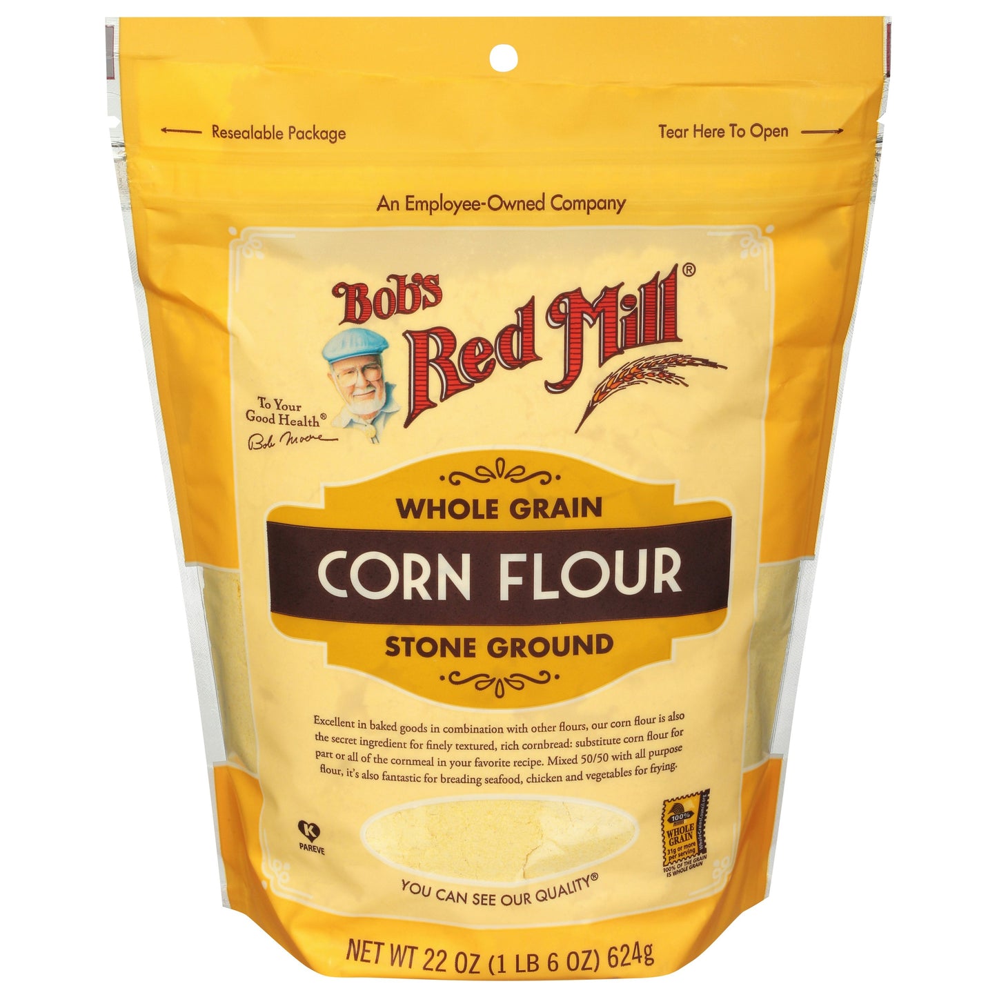 Bobs Red Mill Flour Corn 22 Oz Pack of 4