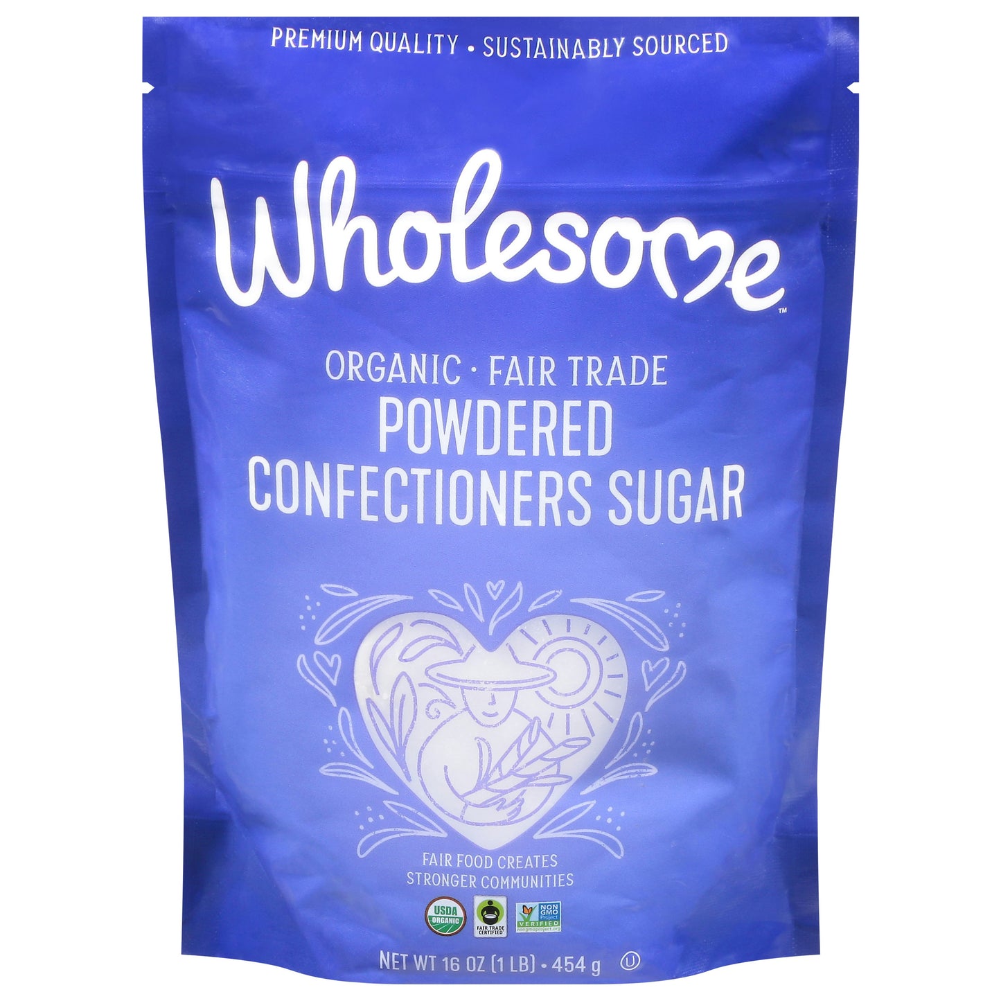 Wholesome Sweeteners Powdered Sugar - Organic and Natural 16 oz (Pack of 6)