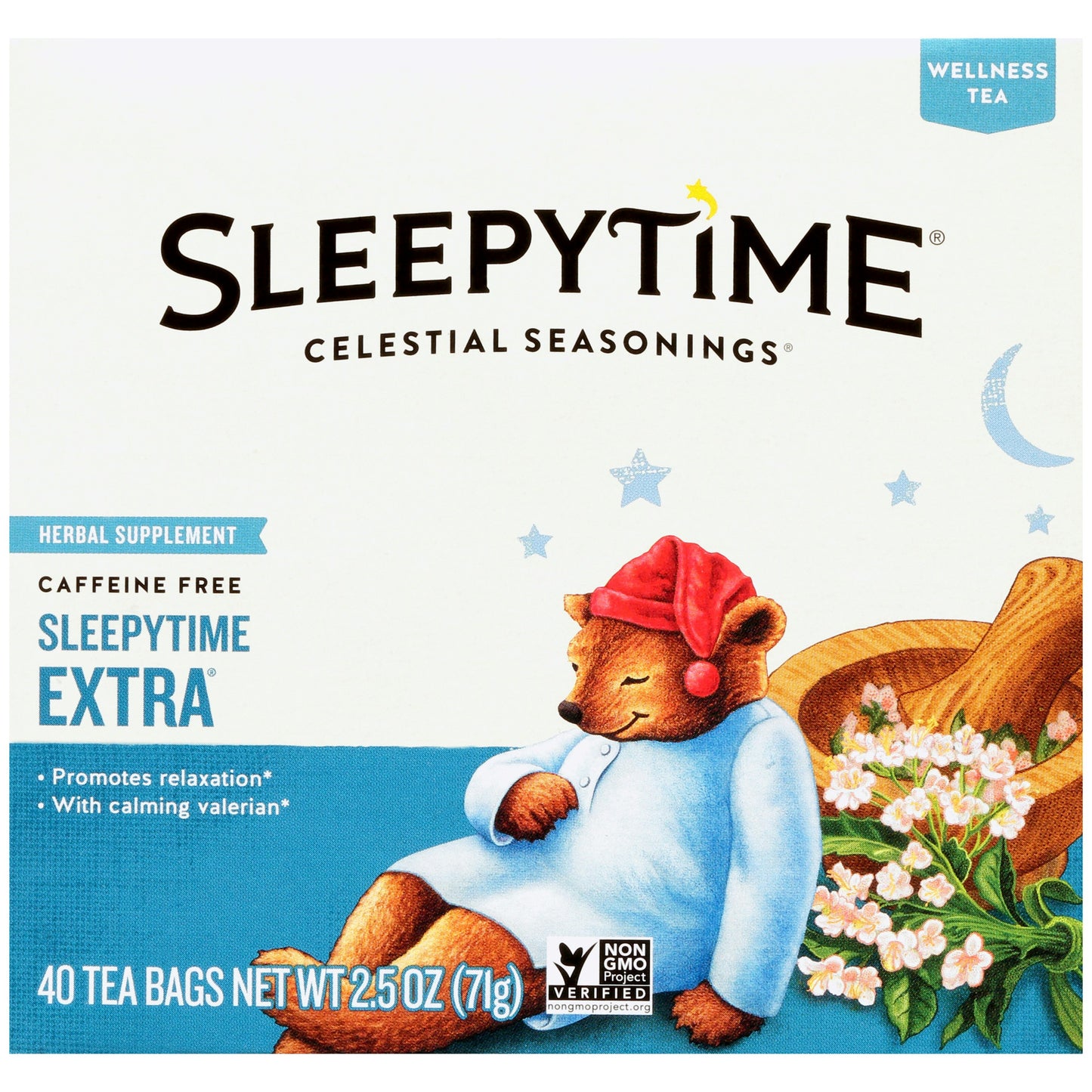 Celestial Seasonings Tea Wellness Sleepytime Extra 40 Bag (Pack of 6)