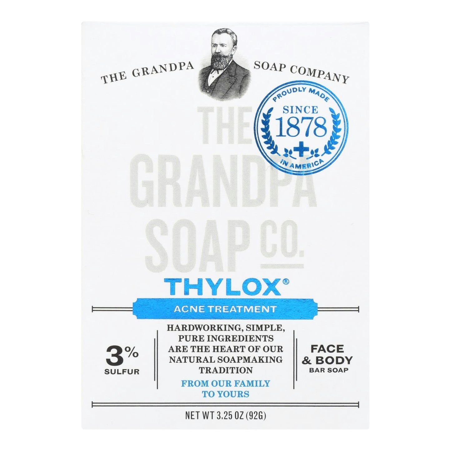 Grandpa's Thylox Acne Treatment Bar Soap with Sulfur - 3.25 oz (Pack of 3)