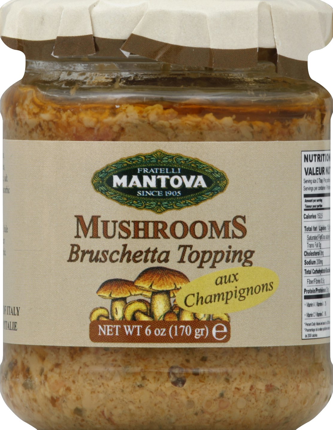 Mantova Bruschetta Mushroom 6 Oz Pack of 6