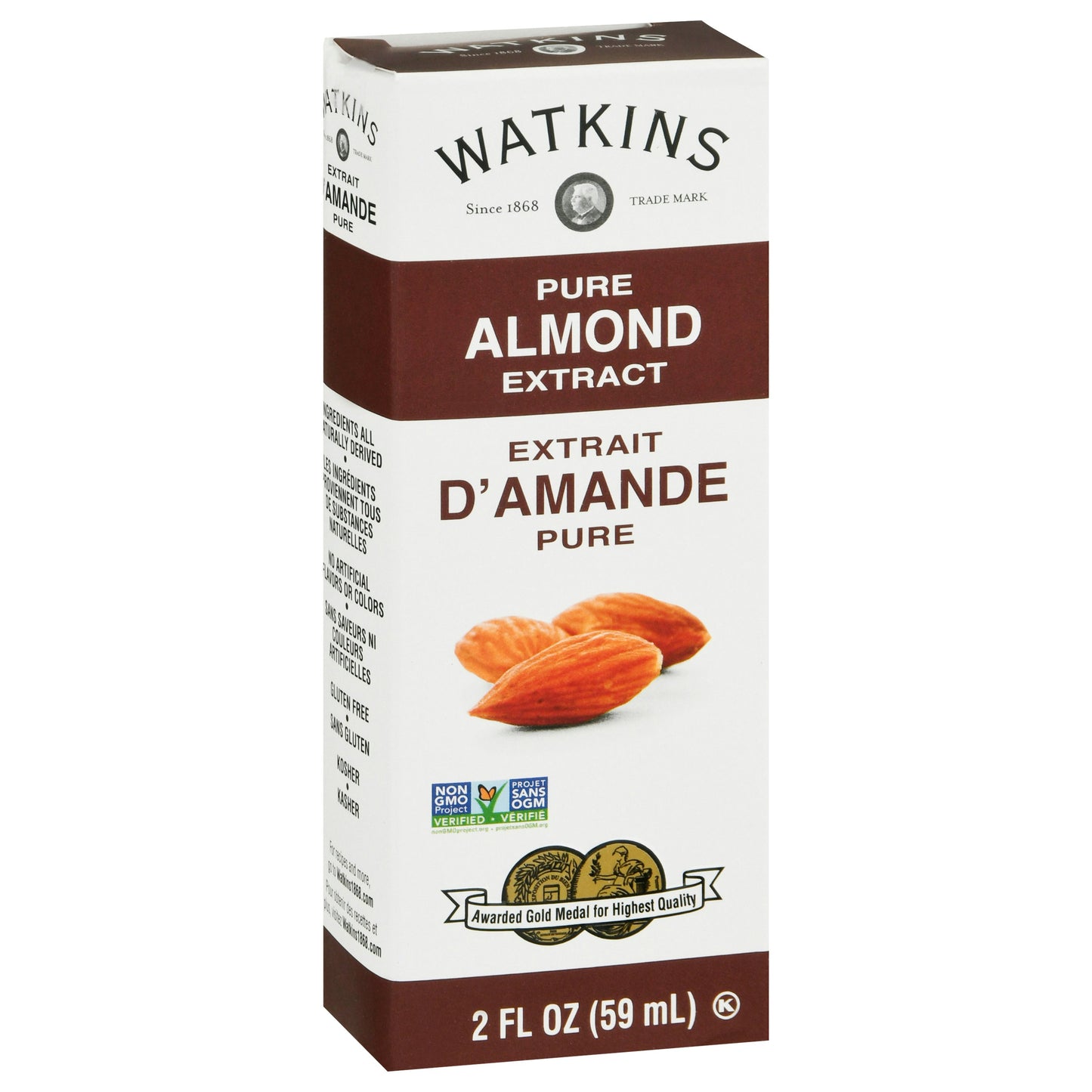 Watkins Extract Pure Almond 2 oz (Pack of 12)