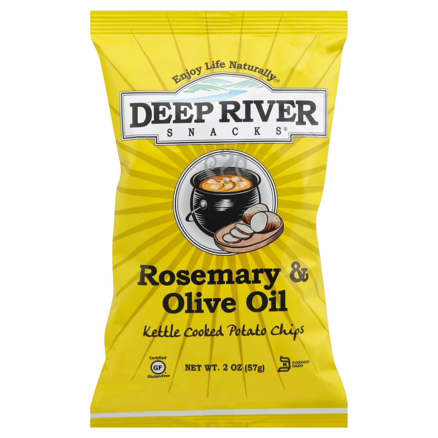 Deep River Chips Kettle Rosemary Olive Oil 2 Oz Pack of 24