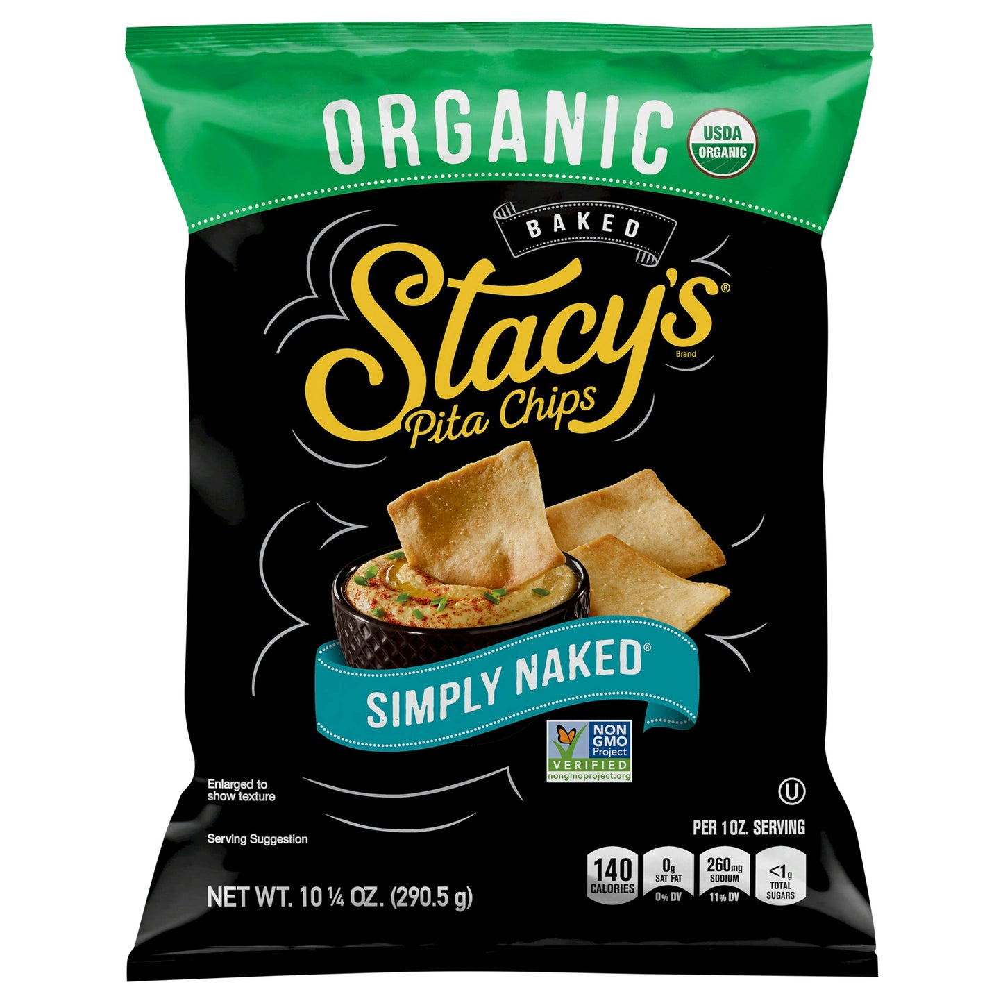 Stacys Pita Chip Chip Pita Naked 10.25 Oz Pack of 10