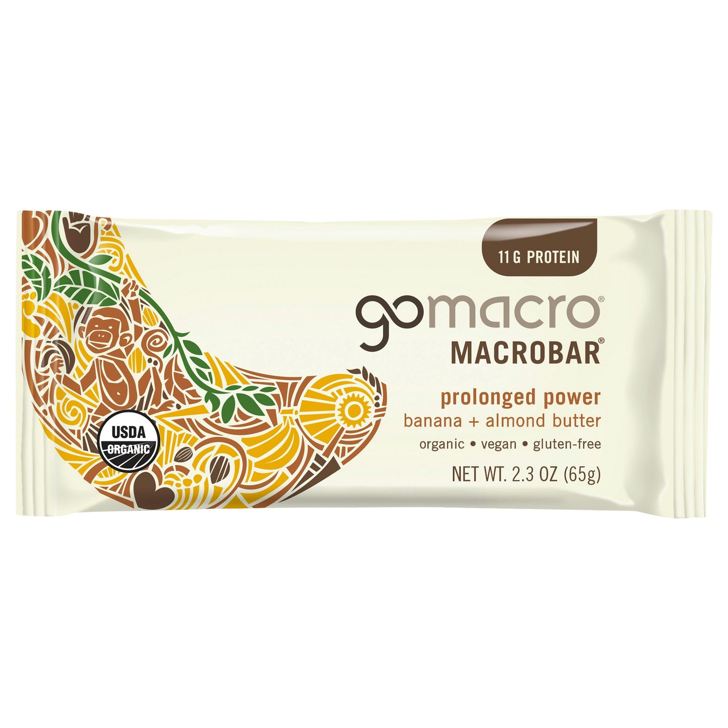 Gomacro Bar Banana & Almond Butter Organic 2.3 oz (Pack of 12)