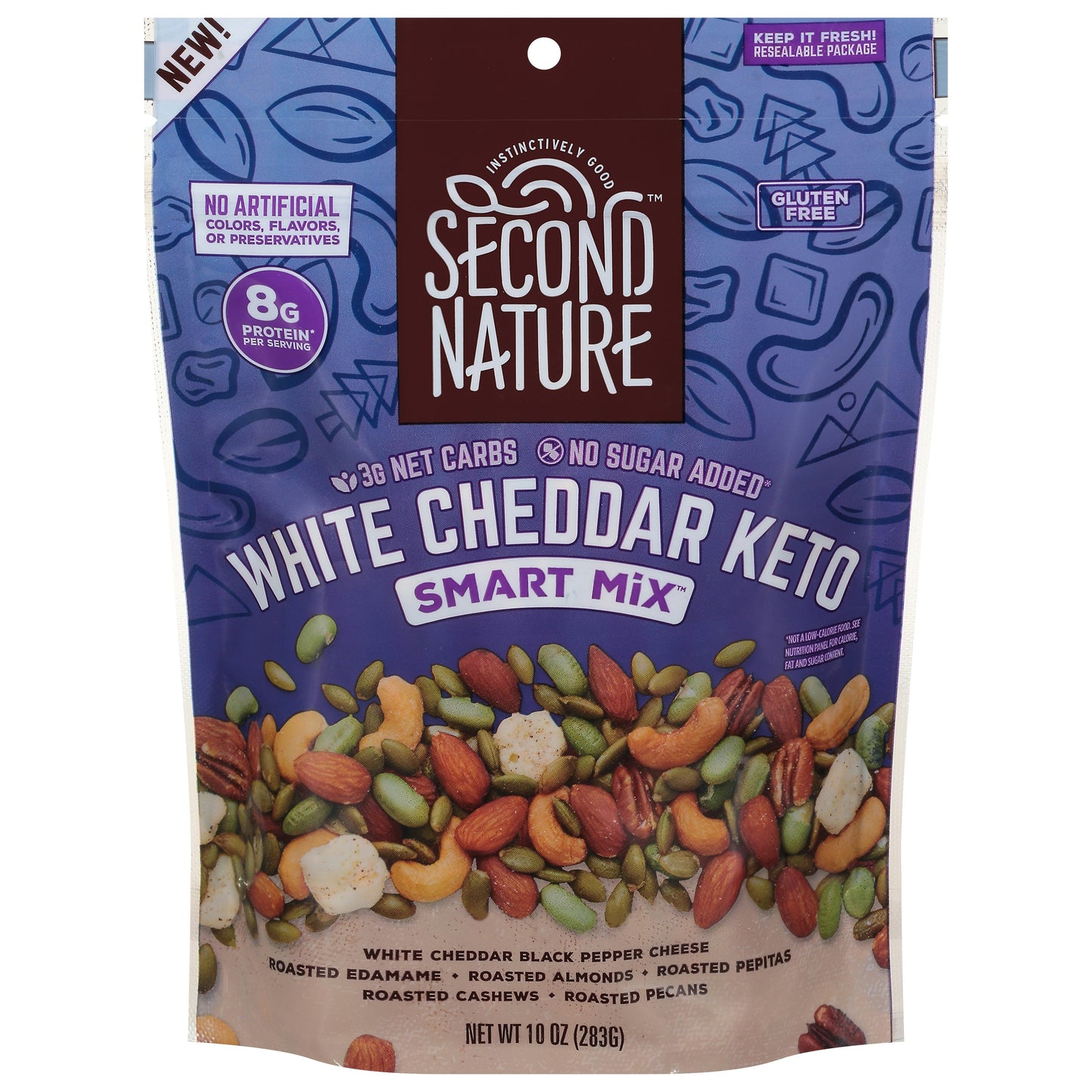 Second Nature Trail Mix White Cheddar 10 Oz Pack of 6