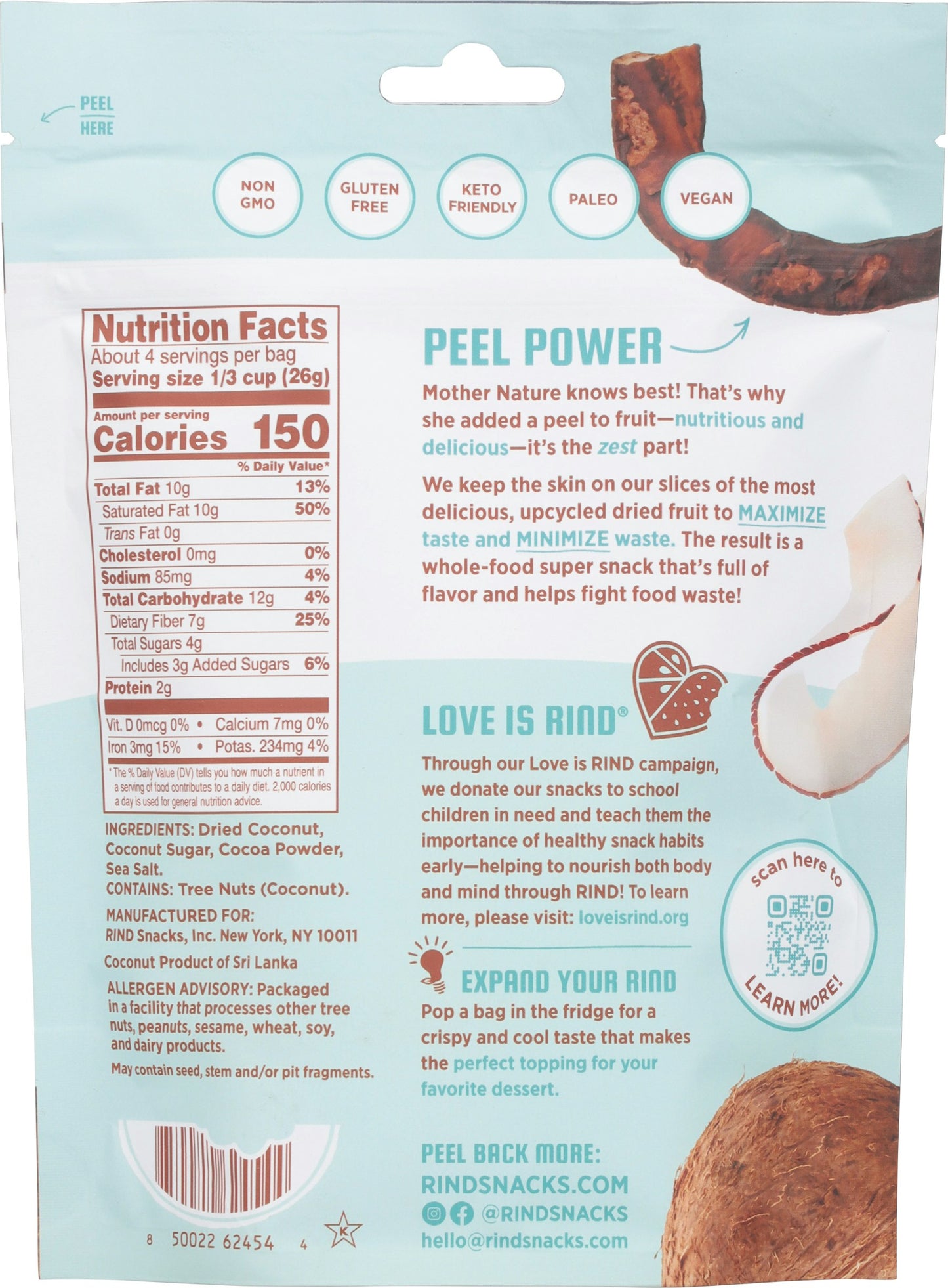 Dark Cocoa Sea Salt Coconut Crisps - 3.3 OZ (Pack of 12)