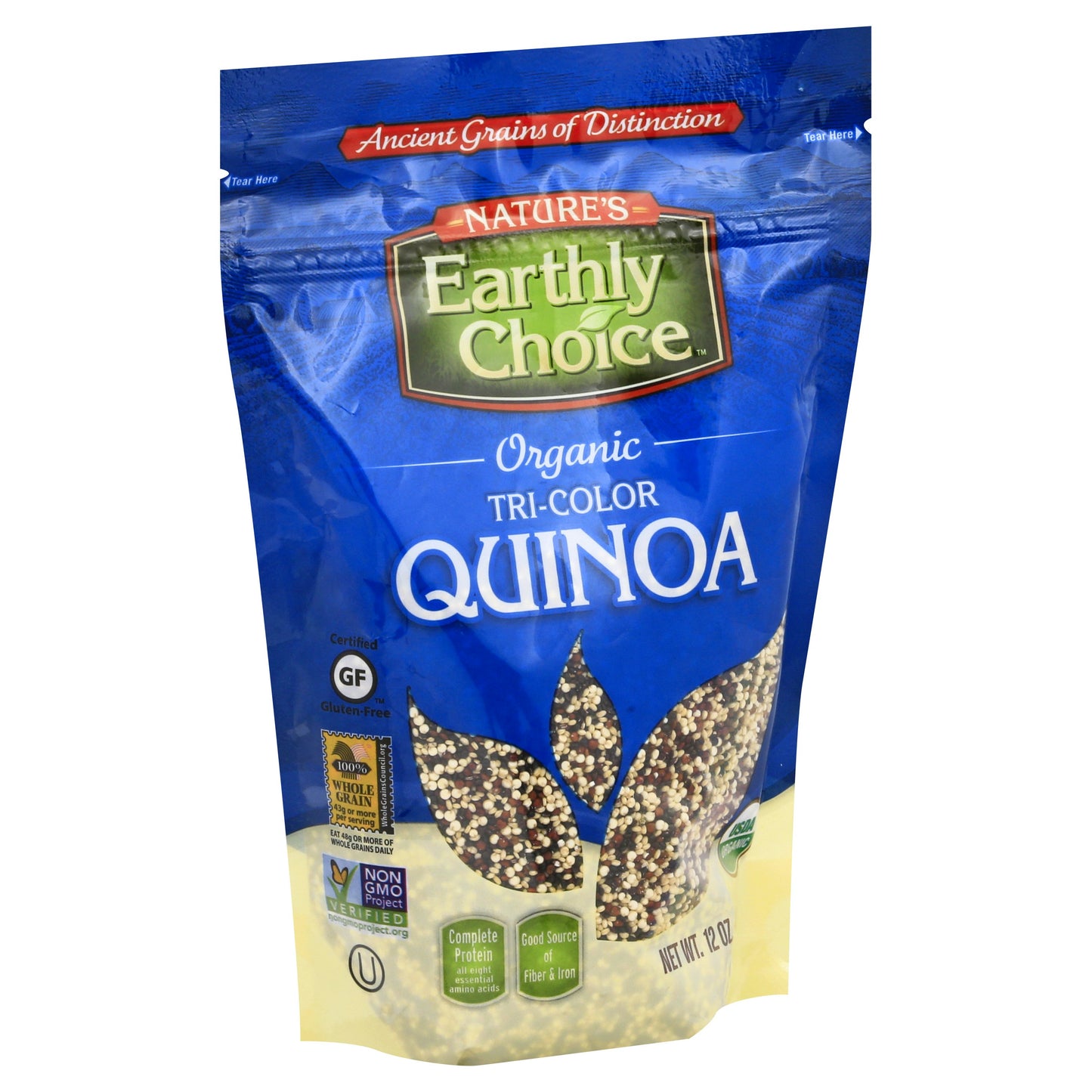 Natures Earthly Choice Quinoa 3 Color Organic 12 Oz (Pack of 6)