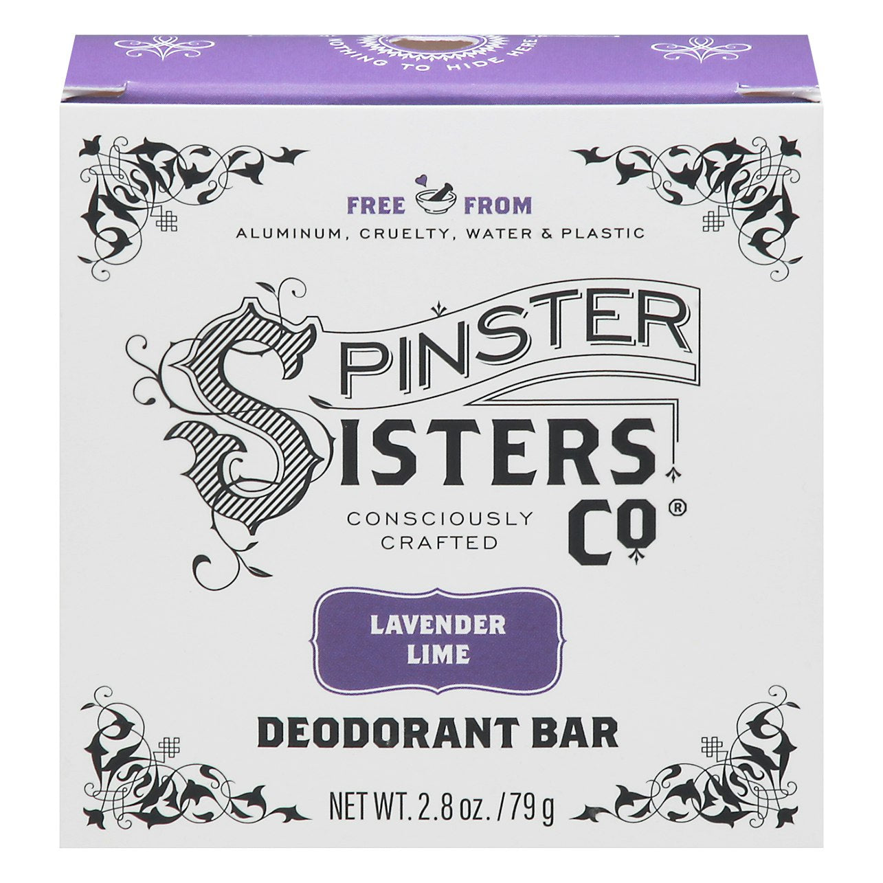 Spinster Sisters Deodorant Bar Lavender Lime 2.8 Oz