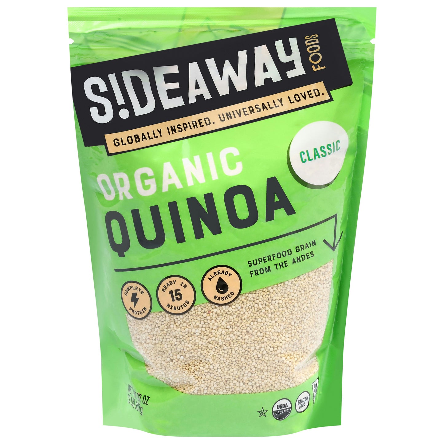 Sideaway Foods Grain Quinoa 32 Ounces 32 oz (Pack of 4)