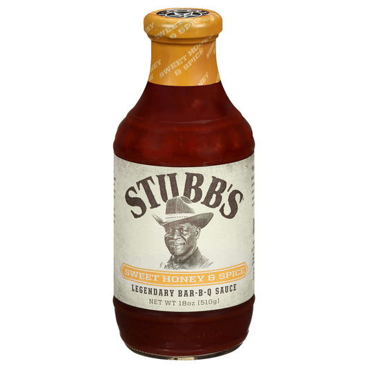 Stubbs Sauce Barbeque Sweet Honey Spice 18 oz (Pack of 6)