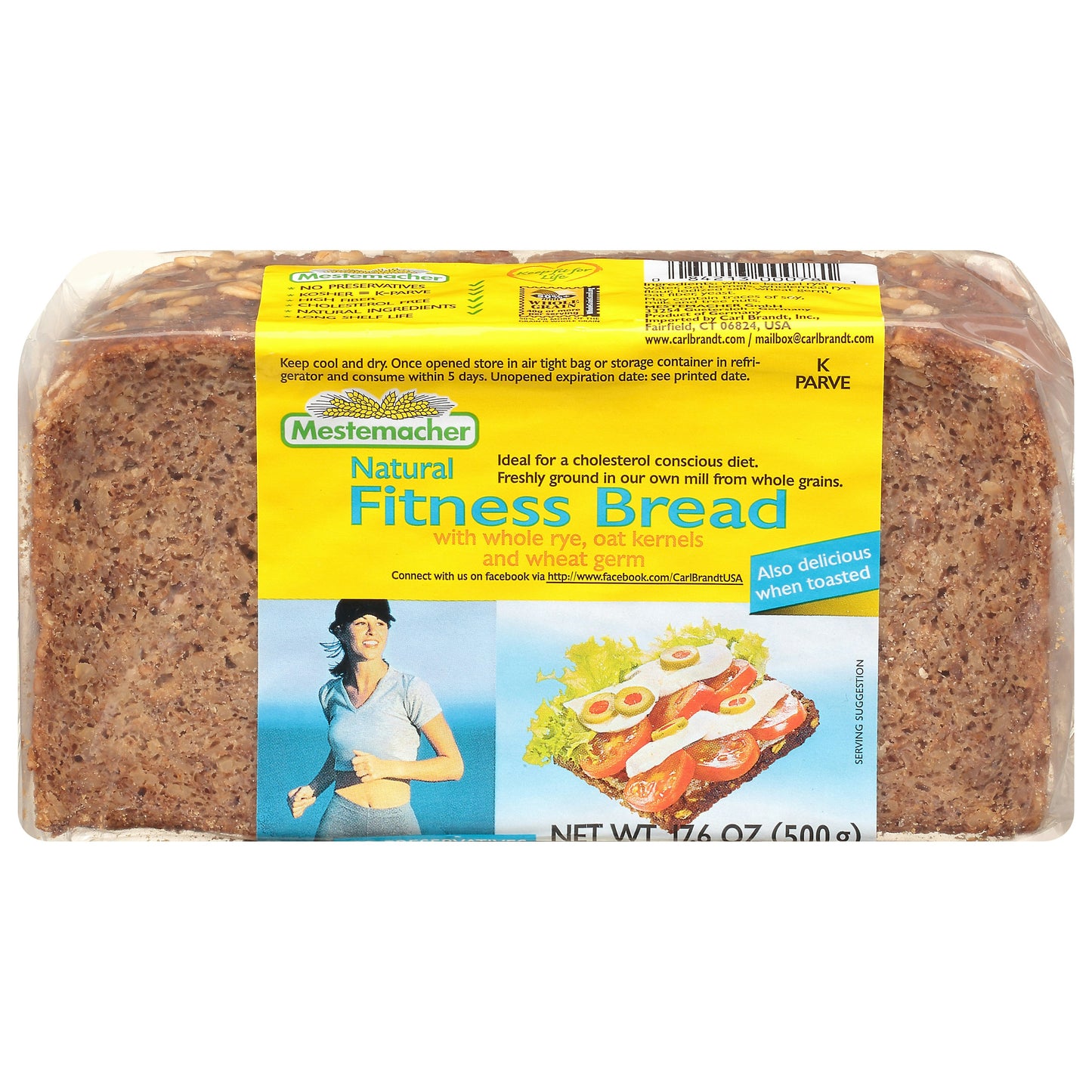 Mestemacher Bread RTE Fitness 17.6 Oz (Pack of 12)