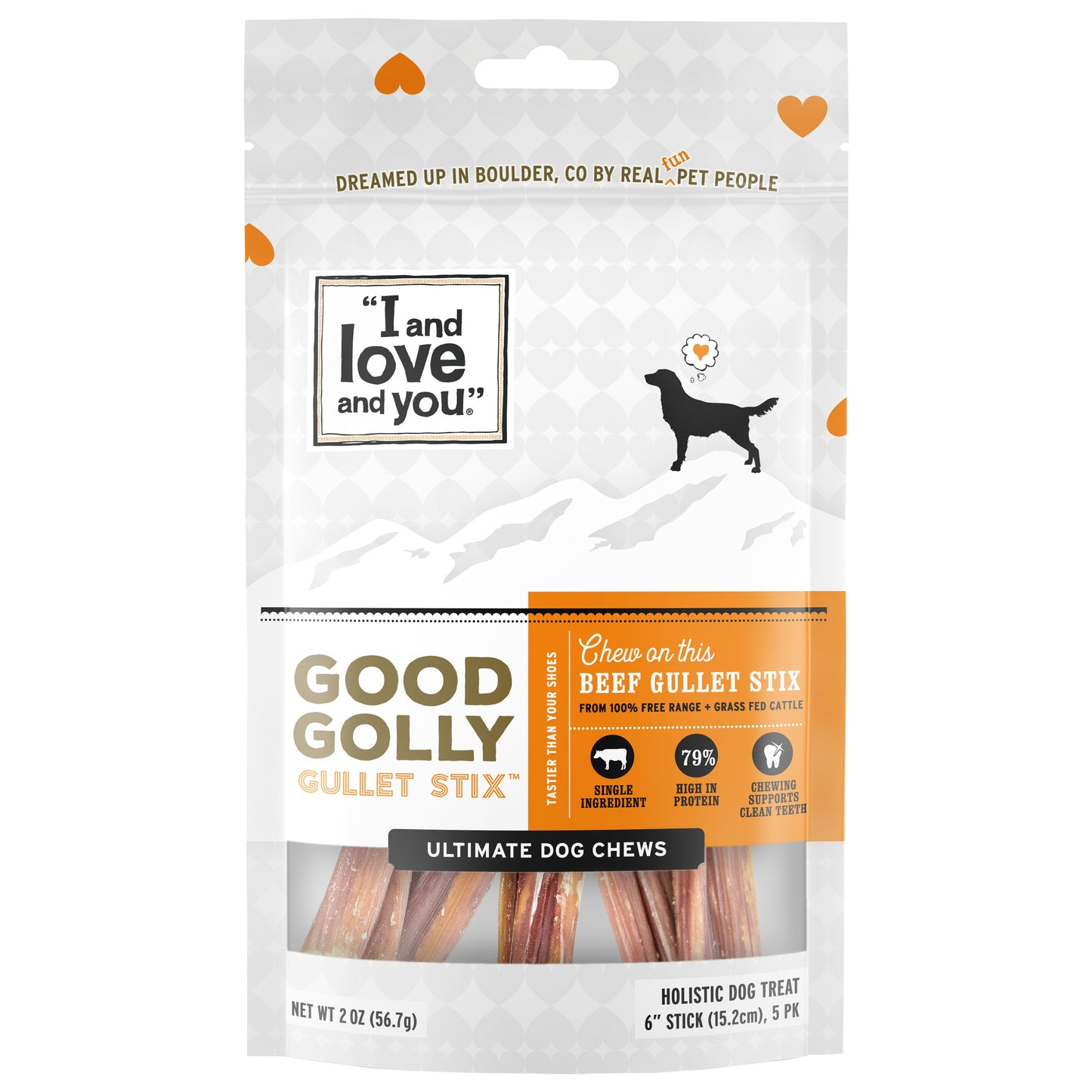 I&Love&You Dog Treats Golly Gullet Stix 2 Oz Pack of 6
