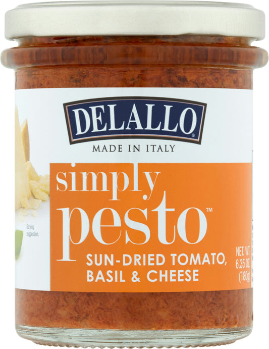 Delallo Pesto Sundried Tomato Basil Cheese 6.35 Oz Pack of 6