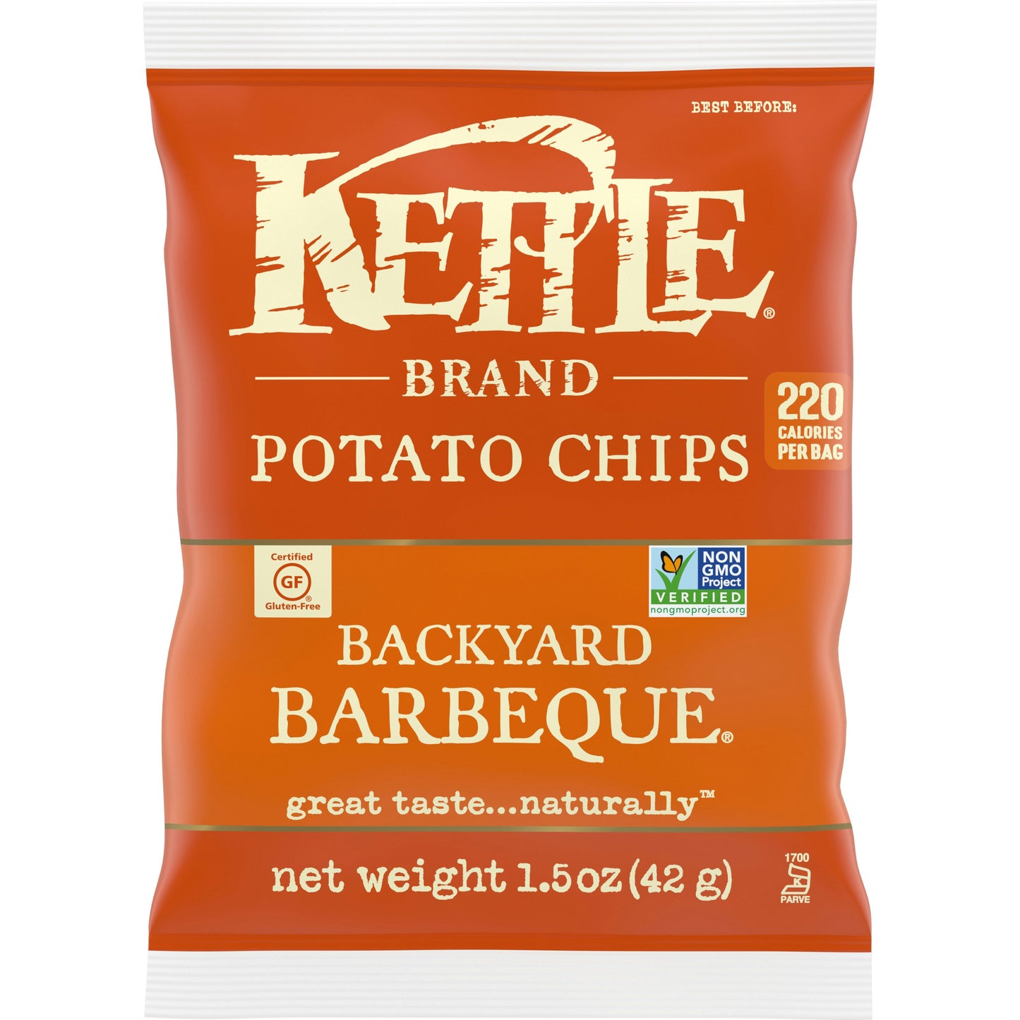 Kettle Foods Chip Potato Backyard Barbeque 1.5 oz (Pack of 24)