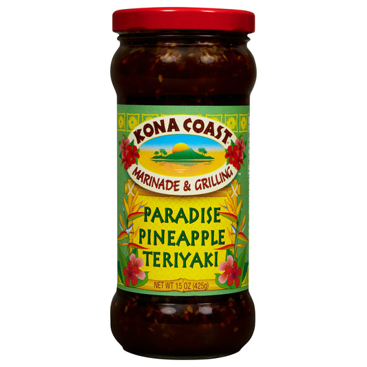 Kona Coast Paradise Pineapple Teriyaki Marinade & Grilling Sauce - 15 Oz (Pack of 6)