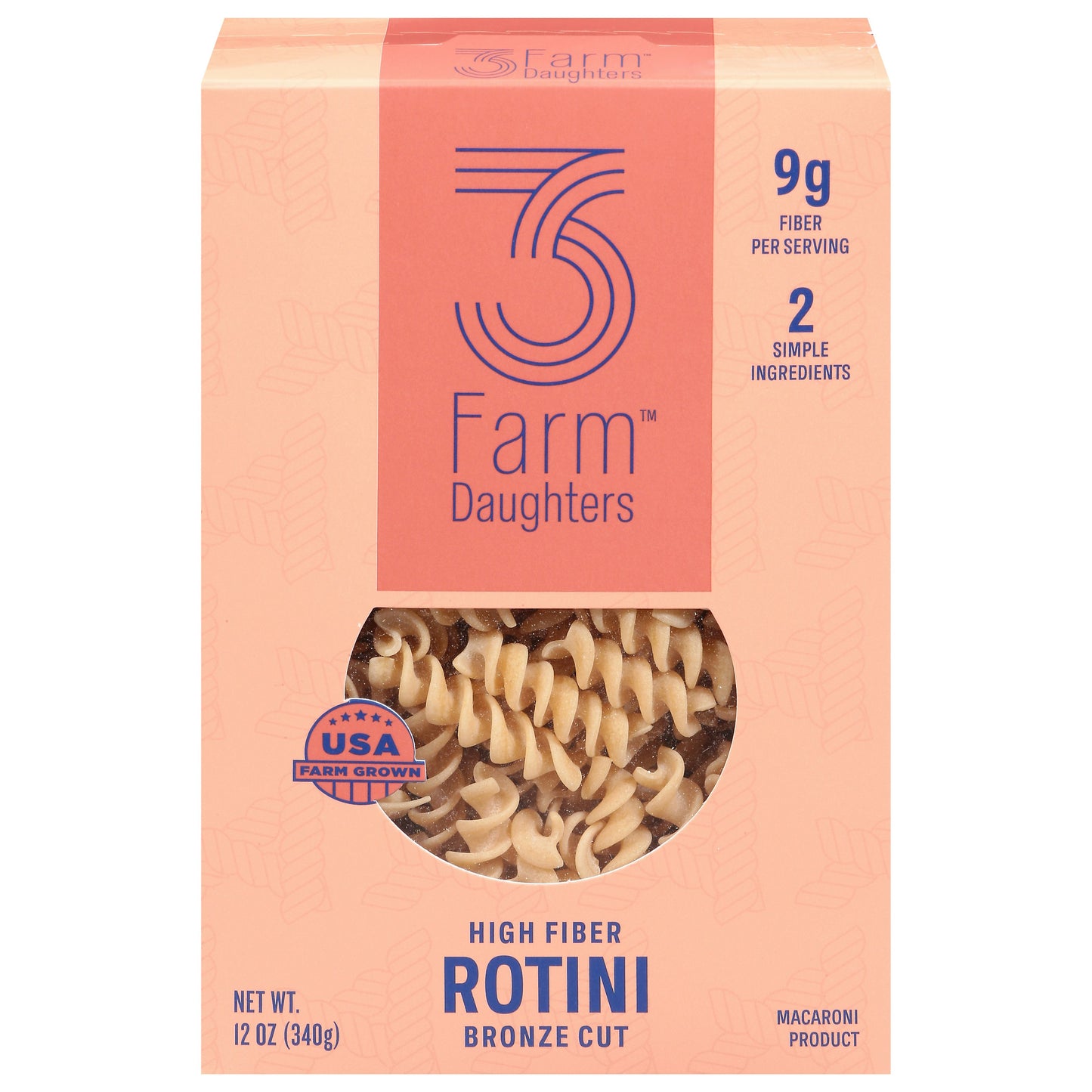 Three Farm Daughters Pasta Rotini 12 Oz (Pack of 8)