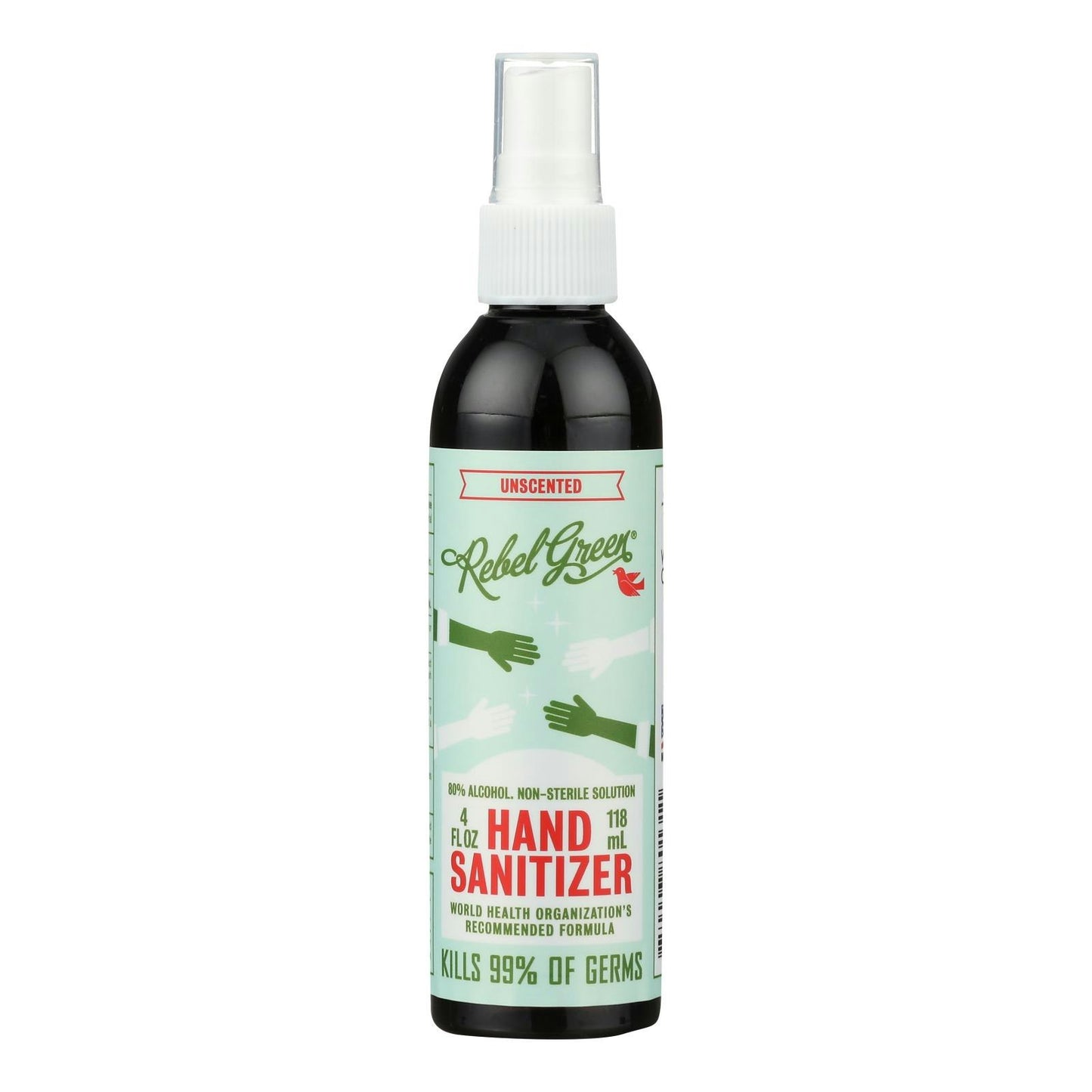 Rebel Green Hand Sanitizer Unscented 4 Fl. Oz Pack of 1