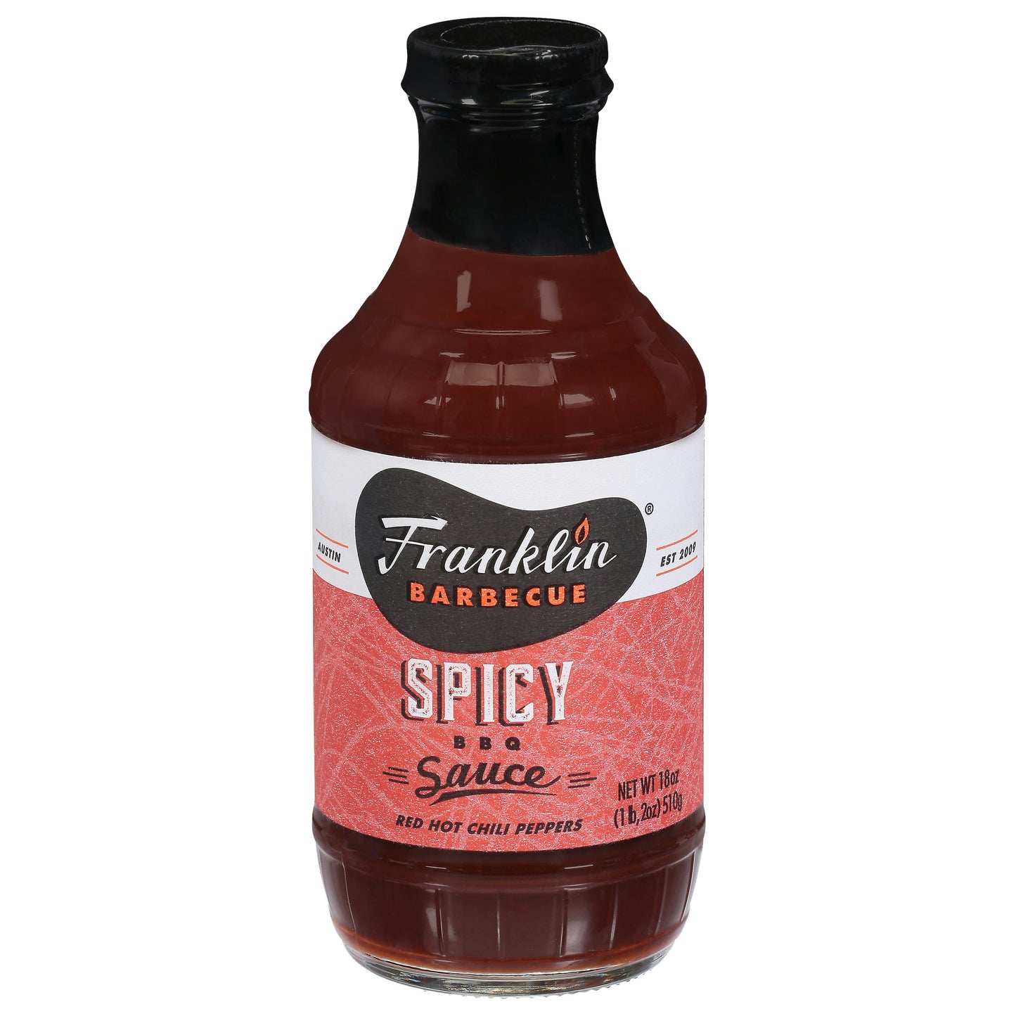 Franklin BBQ Sauce Spicy 18 Oz Pack of 6