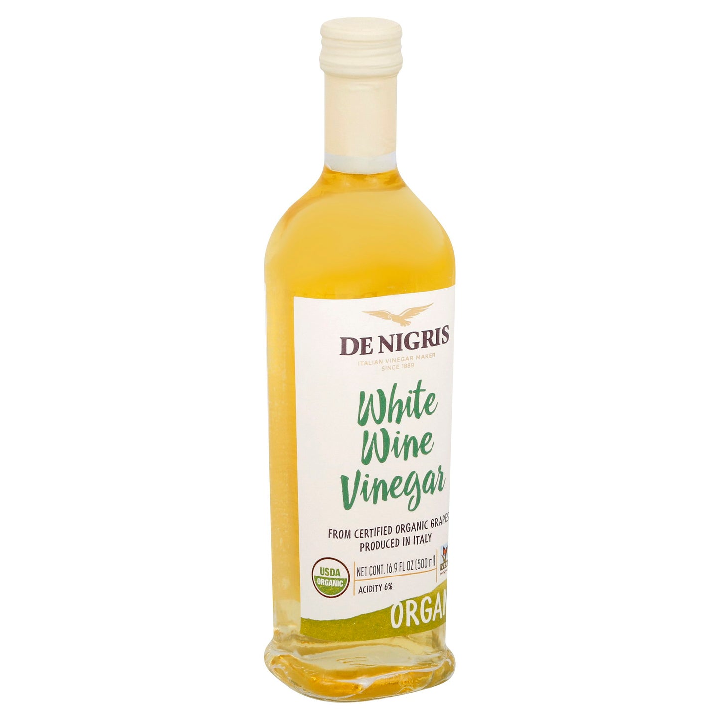 De Nigris Vinegar Wine White Organic 16.9 Fo Pack of 6
