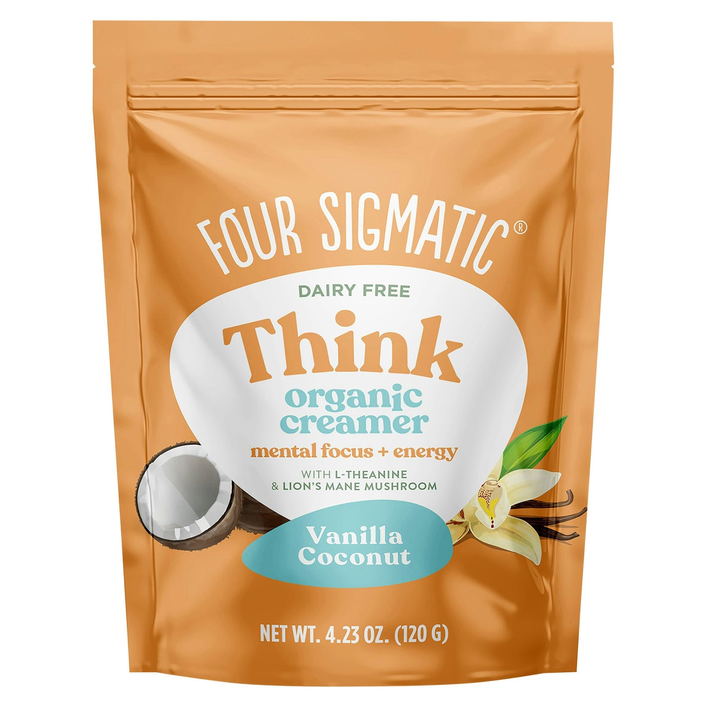 Four Sigmatic Creamer Coconut Vanilla Organic 4.23 Oz (Pack Of 6)