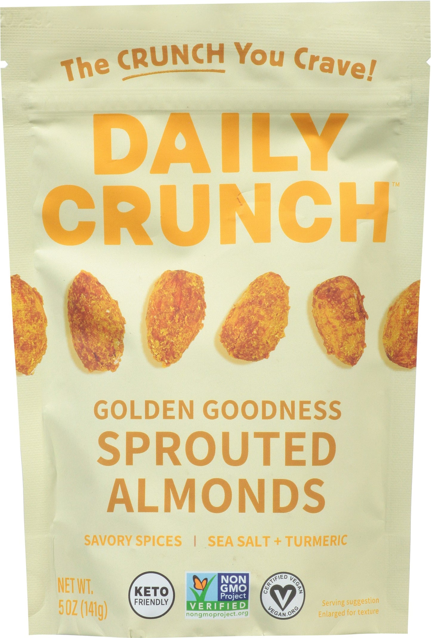 Daily Crunch Golden Goodness Sprouted Almonds 5 Oz Pack of 6