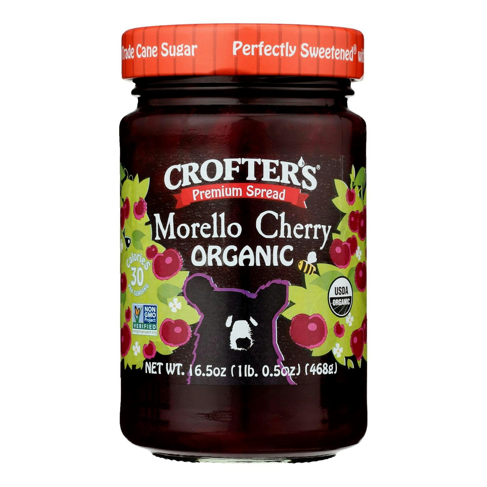 Crofters - Premium Spread Morello Cherry 16.5 Oz (Pack of 6)