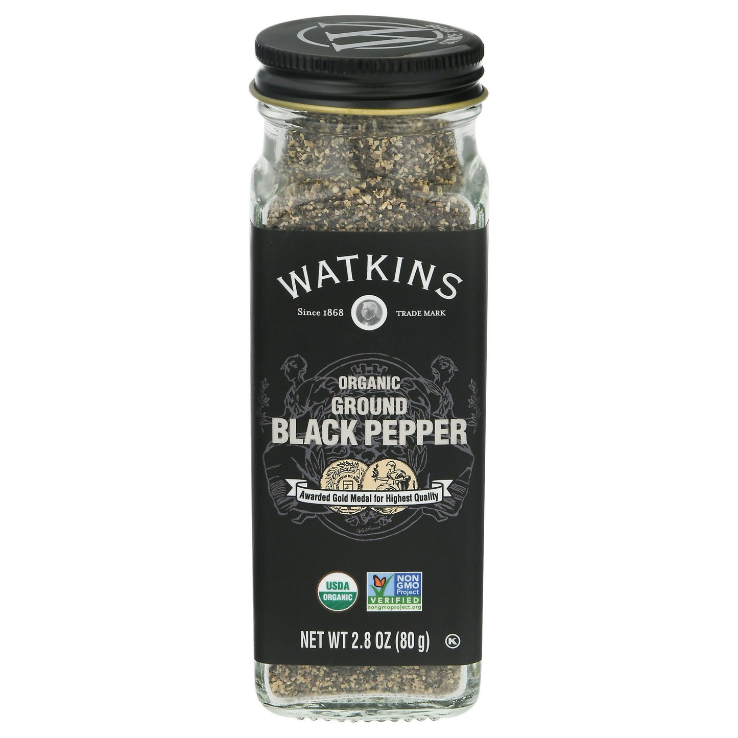 Watkins Seasoning Black Pepper Ground Organic 2.8 oz (Pack of 3)