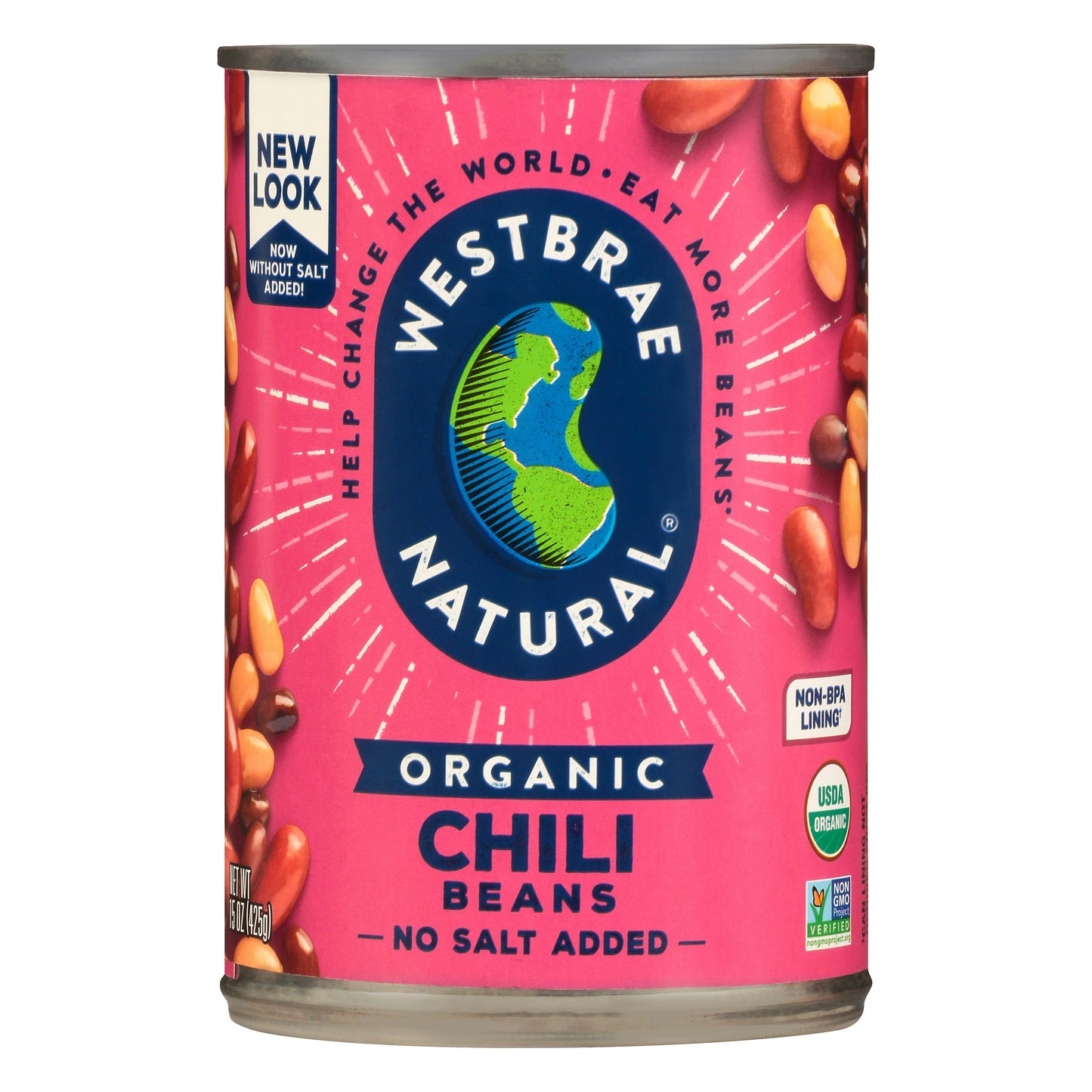 Westbrae Bean Chili Fat free Organic 15 oz (Pack of 12)