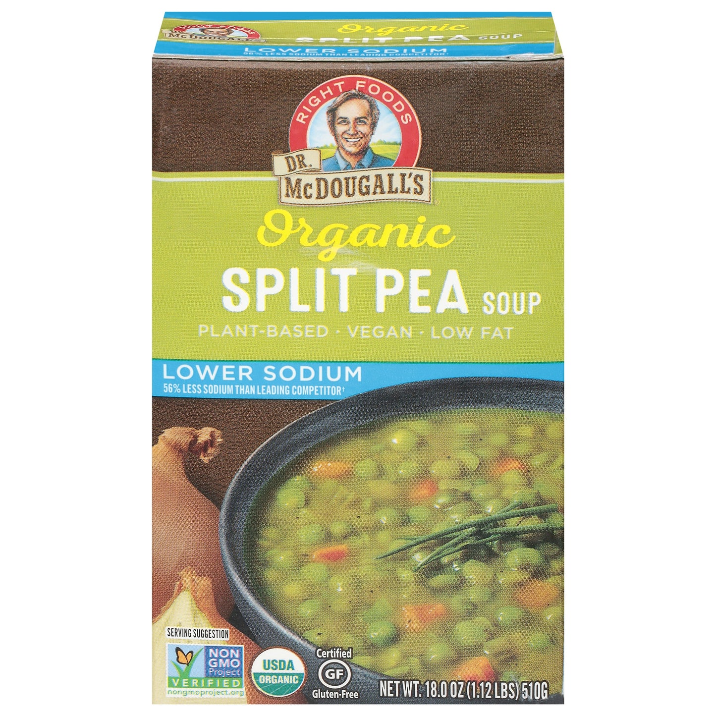 Dr Mcdougalls Soup Low Sodium Split Pea 17.6 Oz Pack of 6