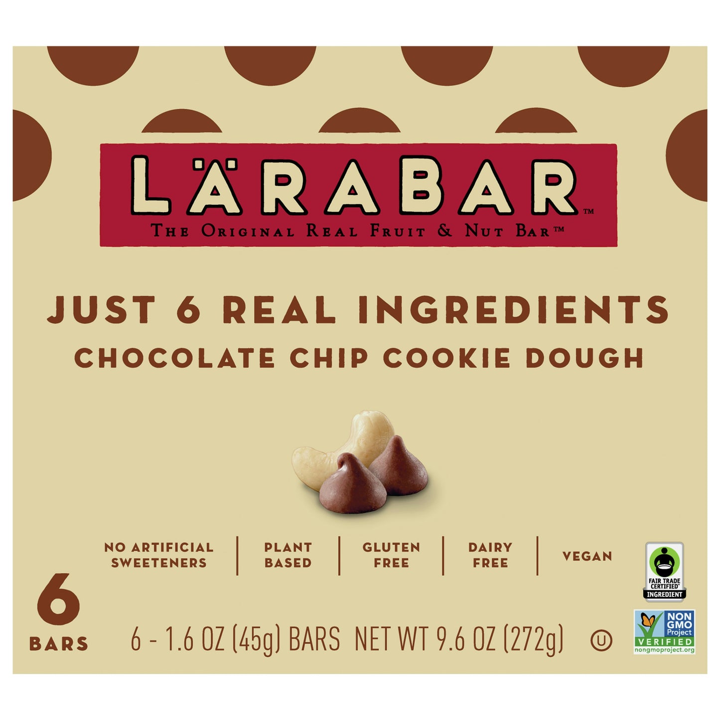 Larabar Bar Chocolate Chip Cookie Dough 9.6 Oz Pack of 8