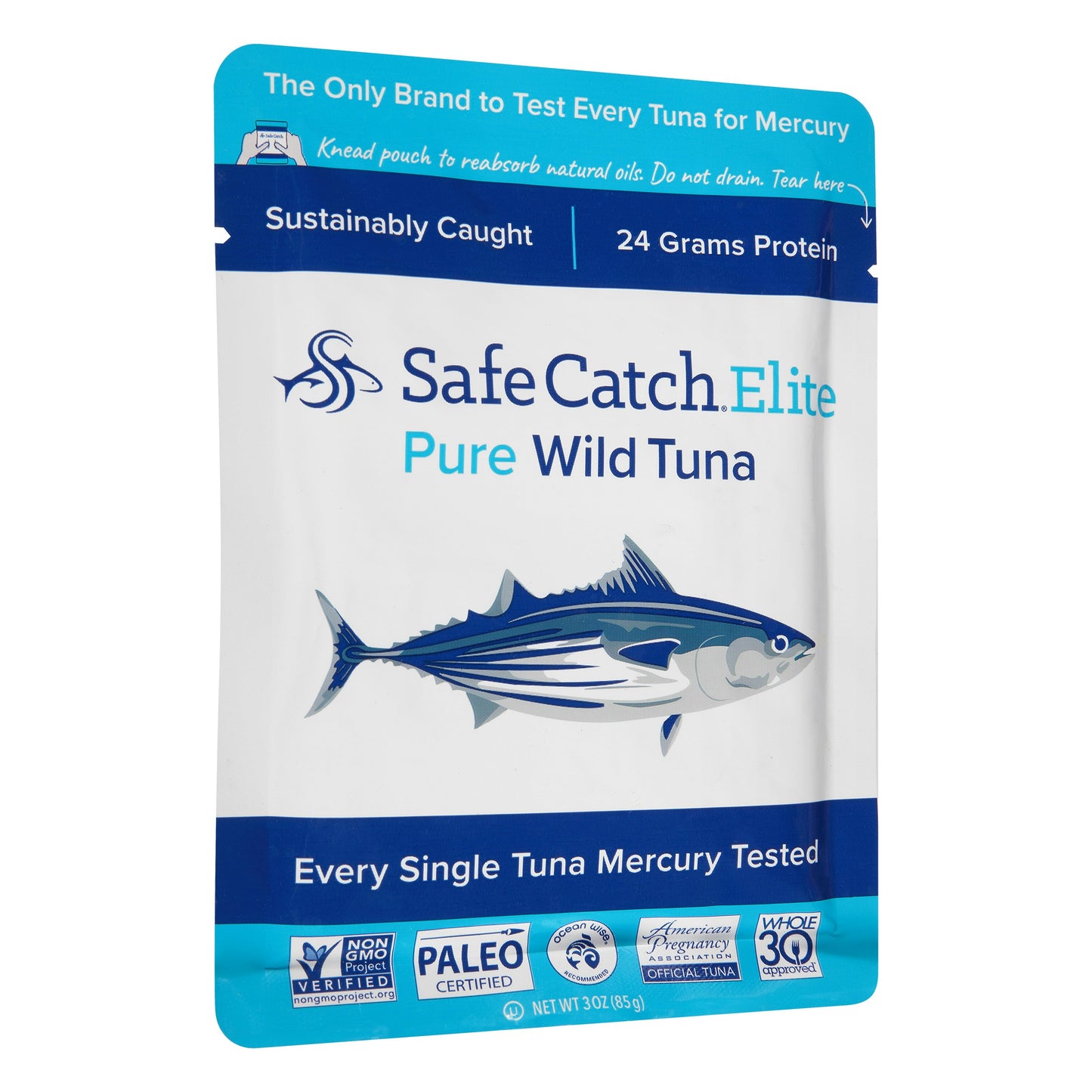 Safecatch Tuna Wild Elite Single Peach 3 oz (Pack of 12)