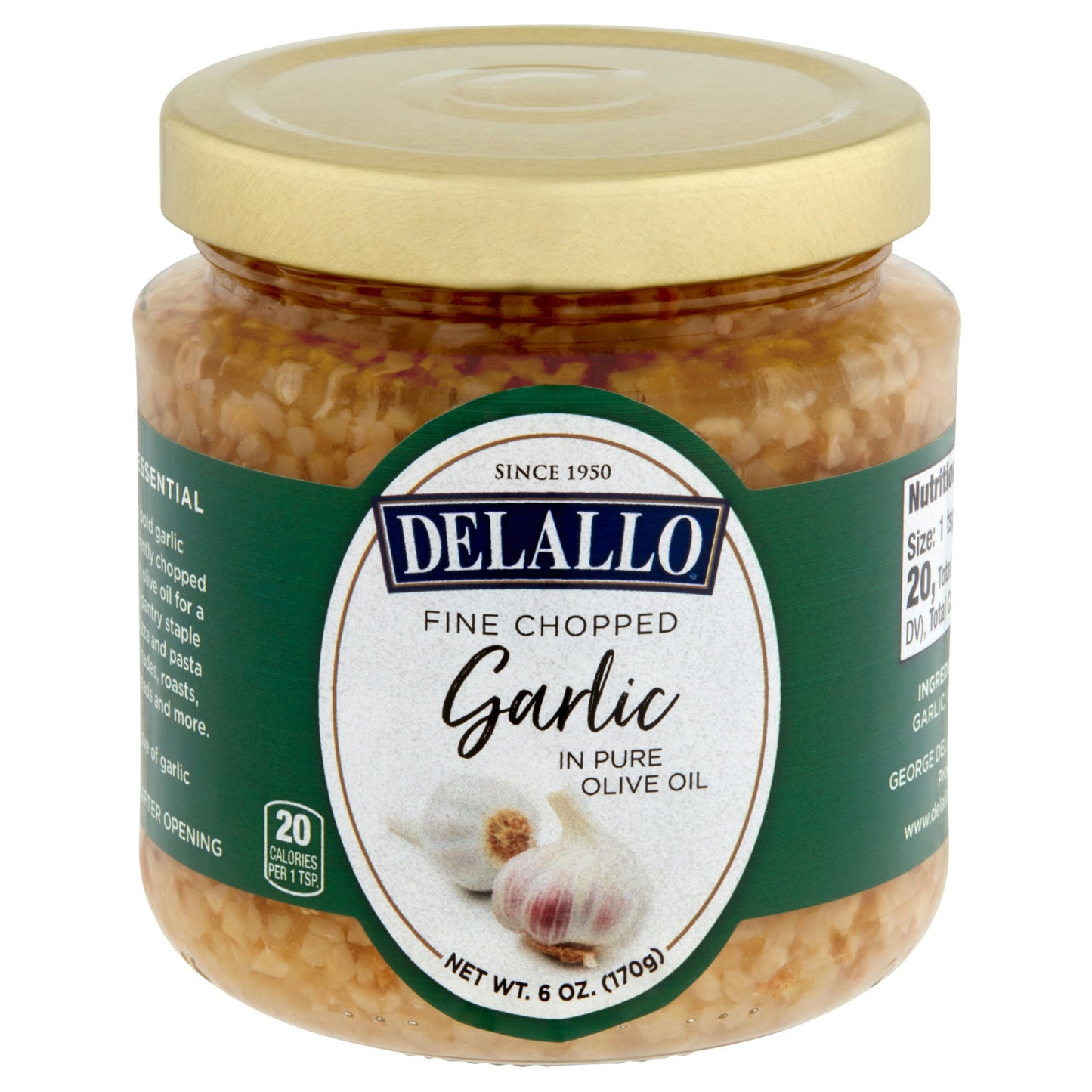 Delallo Garlic Chopped Oil 6 oz (Pack of 12)