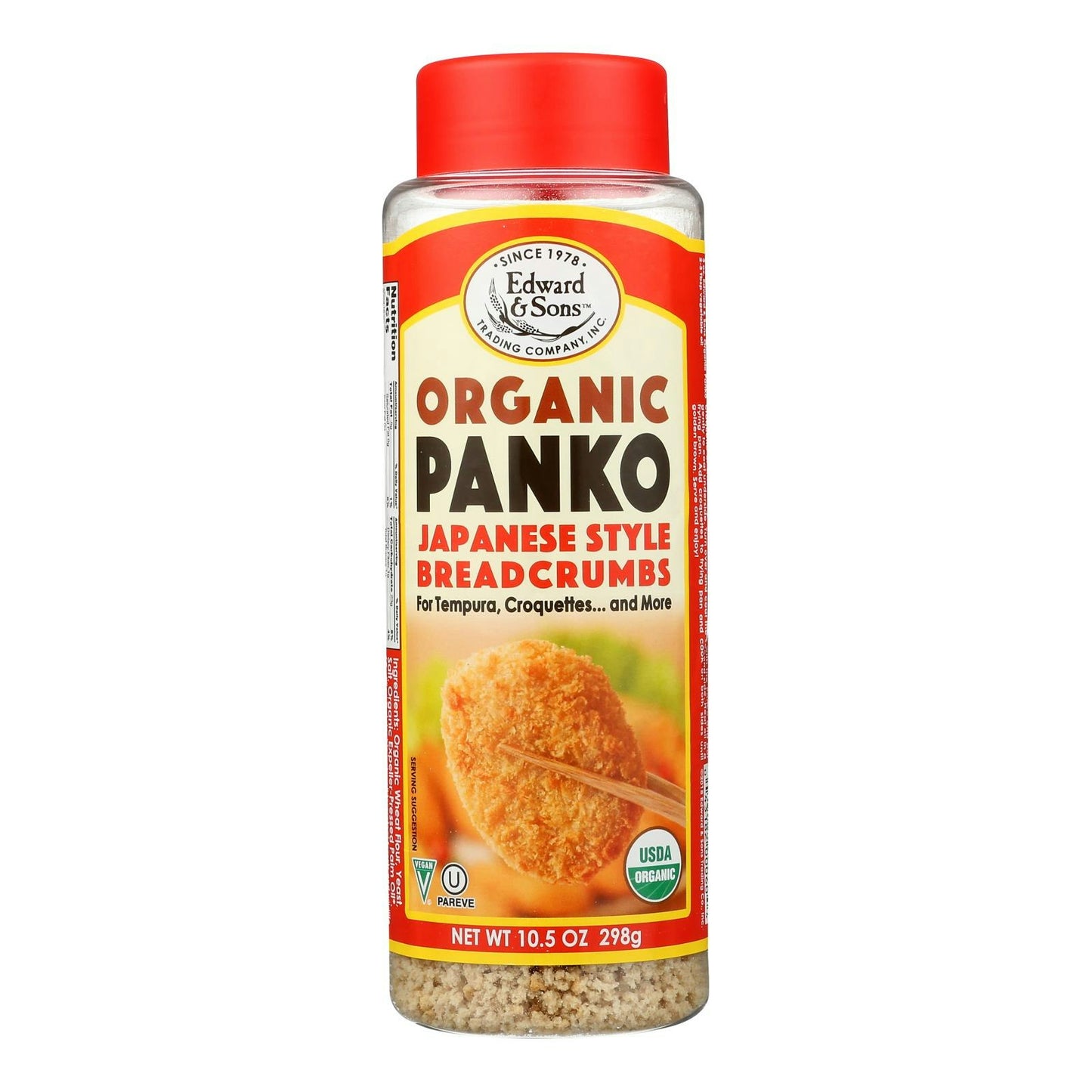 Edward & Sons Panko Breadcrumb Japanese Style Organic - 10.5 oz (Pack of 6)
