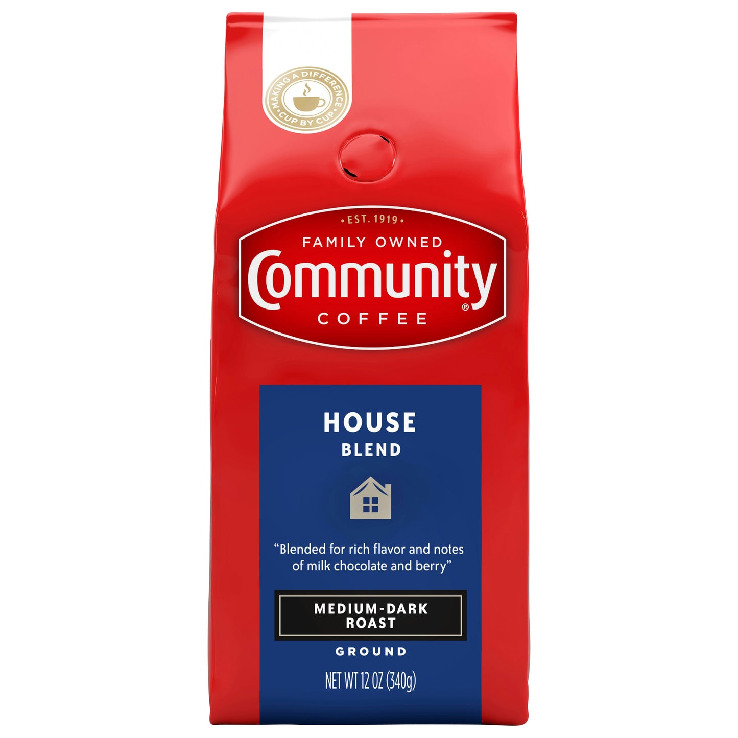 Community Coffee Ground House Blend 12 Oz Pack of 6