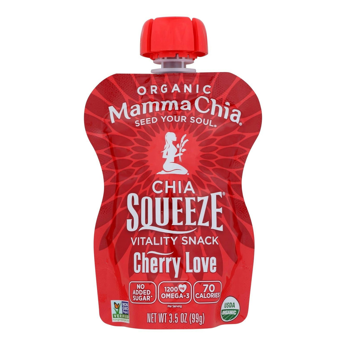 Mamma Chia Organic Chia Squeeze - Cherry Beet Organic 3.5 oz (Pack of 16)