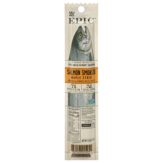 Epic Strip Salmon Fillet Smoked Maple 0.8 oz (Pack of 20)