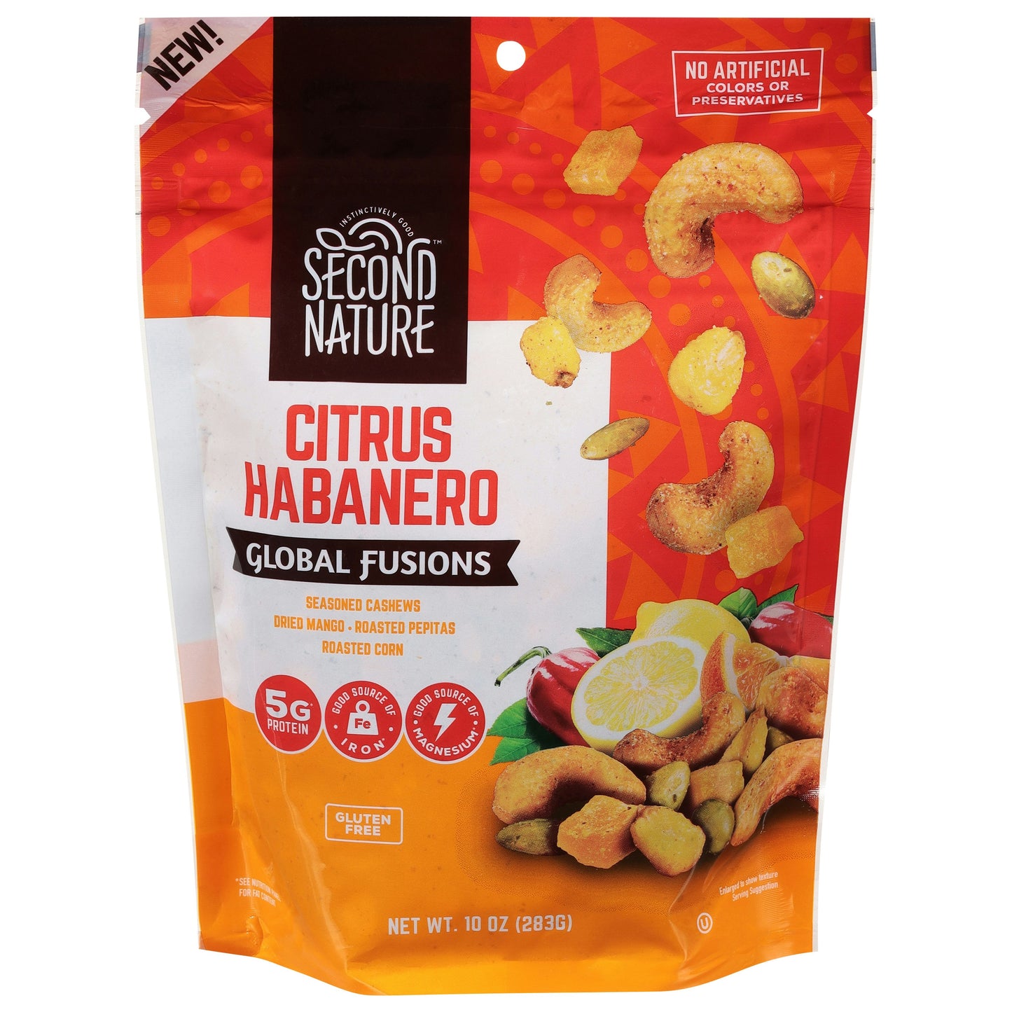 Second Nature Mix Trail Citrus Habanero 10 oz (Pack of 6)