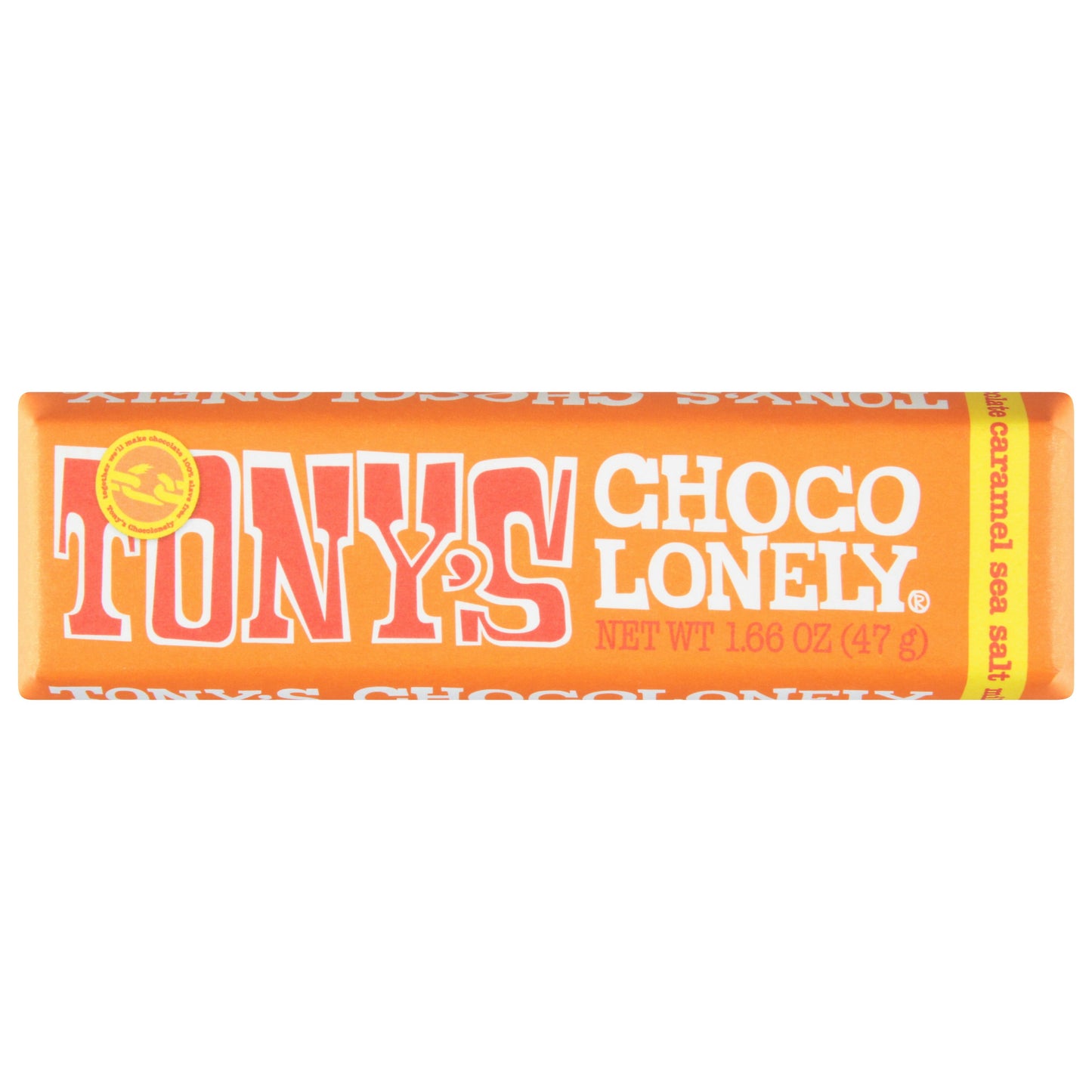 Tonys Chocolonely Bar Milk Chocolate Caramel Sea Salt 32 1.66 oz (Pack of 20)