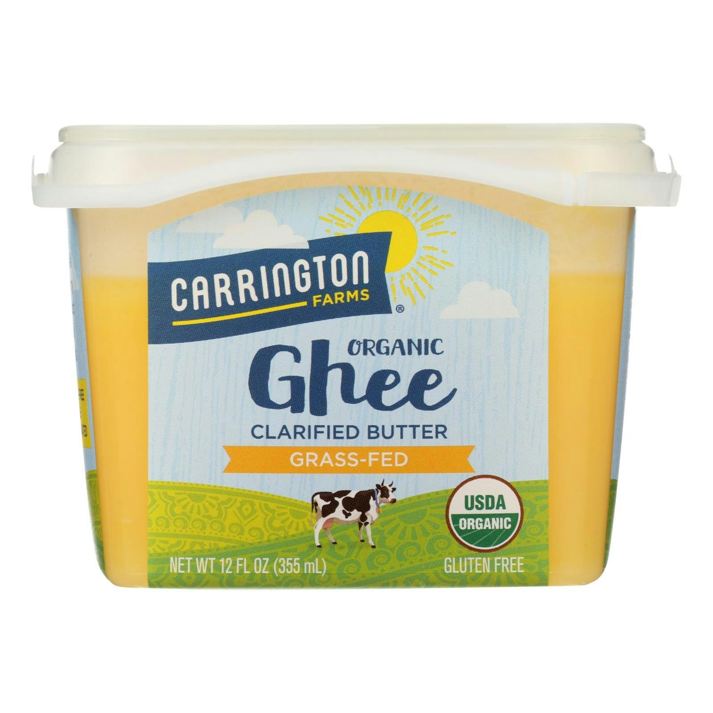 Carrington Farms Organic Ghee Clarified Butter 12 oz (Pack of 6)