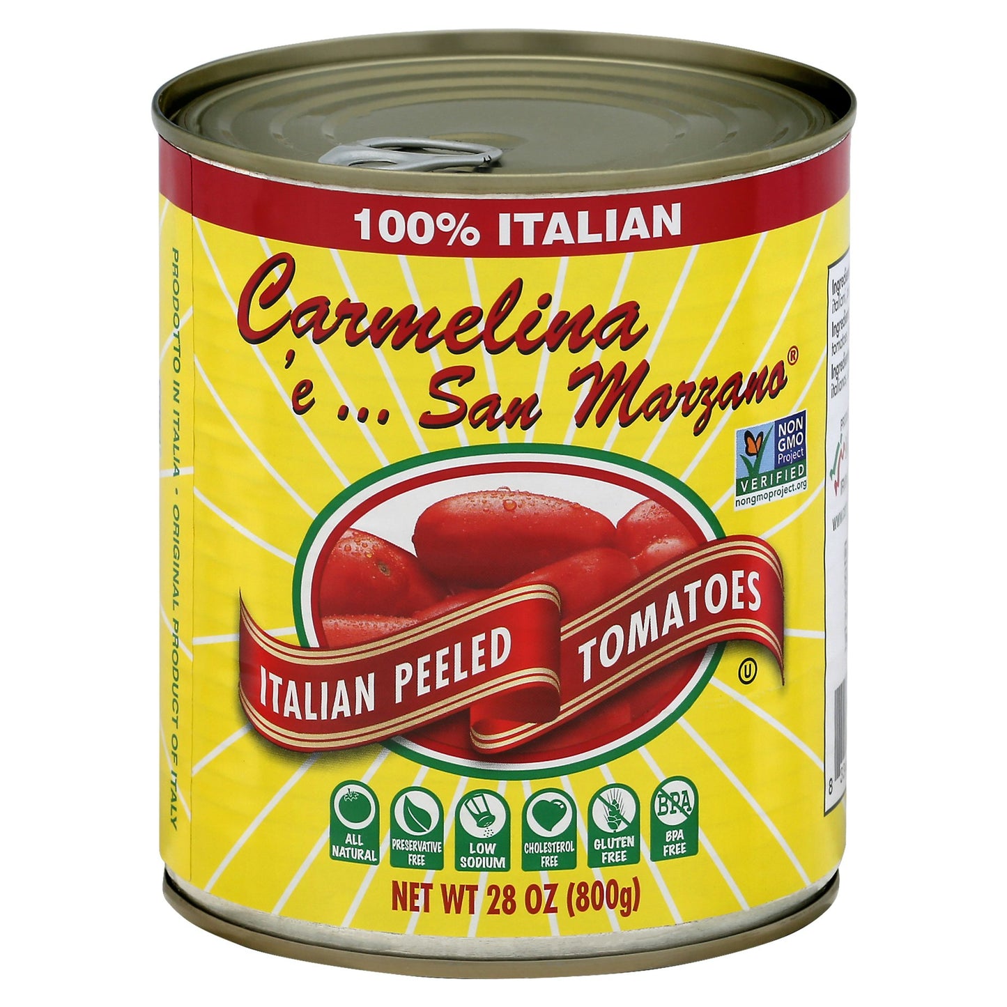 Carmelina E San Marzano Tomato Italian Whole Puree 28 Oz Pack of 12