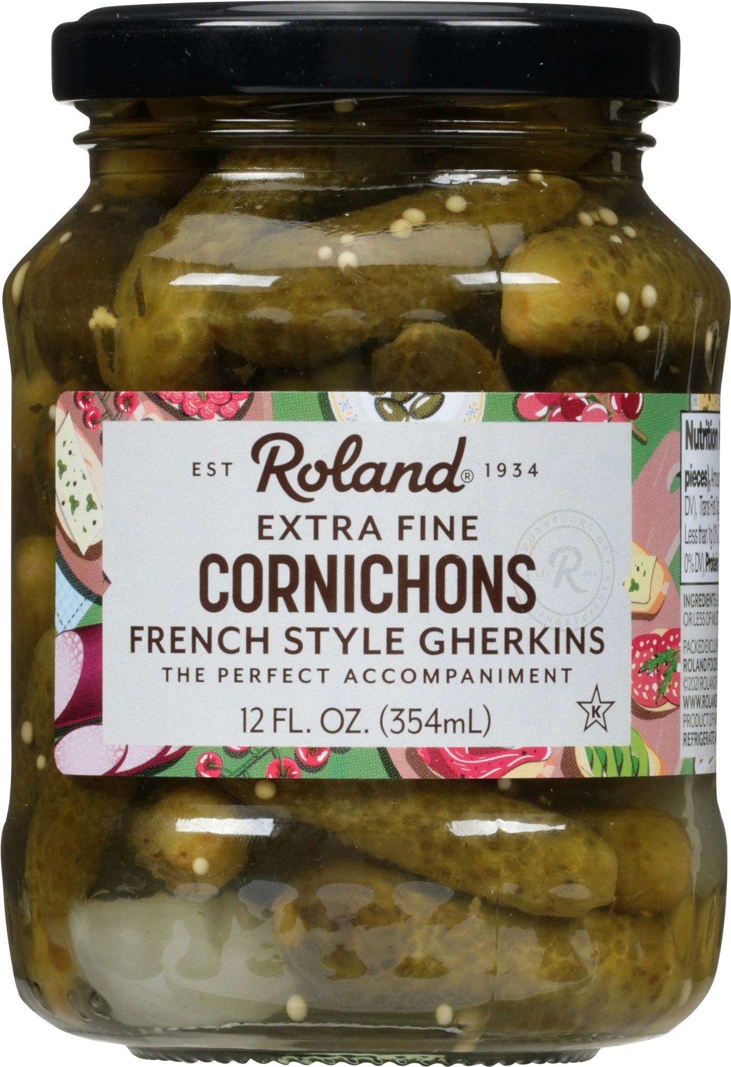 Roland Cornichons Tiny Jar 12 Oz Pack of 12