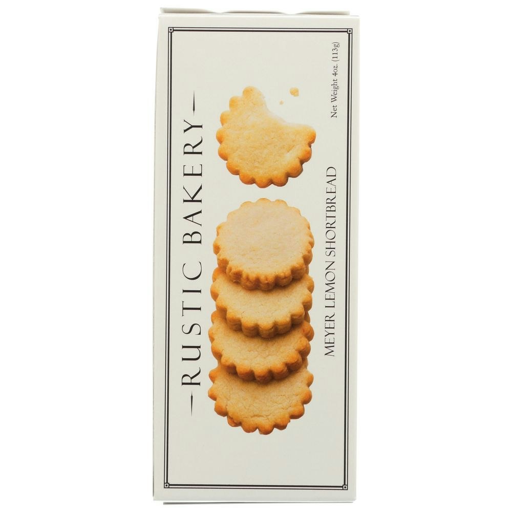 Rustic Bakery Meyer Lemon Shortbread - 4 Ounce (Pack of 12)
