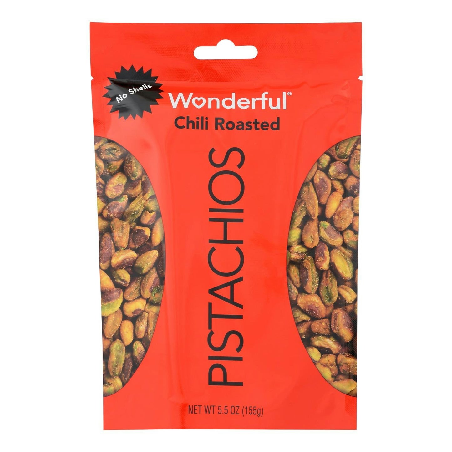 Wonderful Pistachios No Shells Chili Roasted - 5.5 oz (Pack of 10)