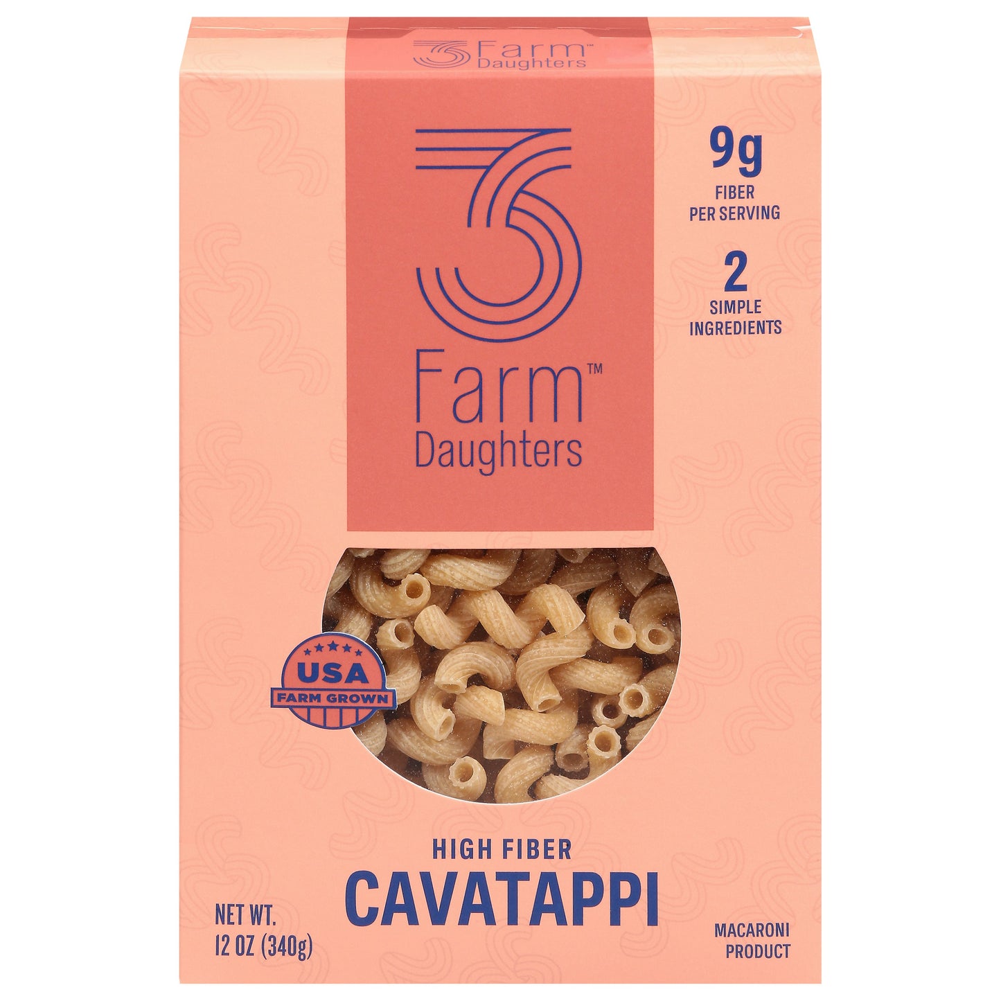 Three Farm Daughters Pasta Cavatappi 12 Oz (Pack of 8)